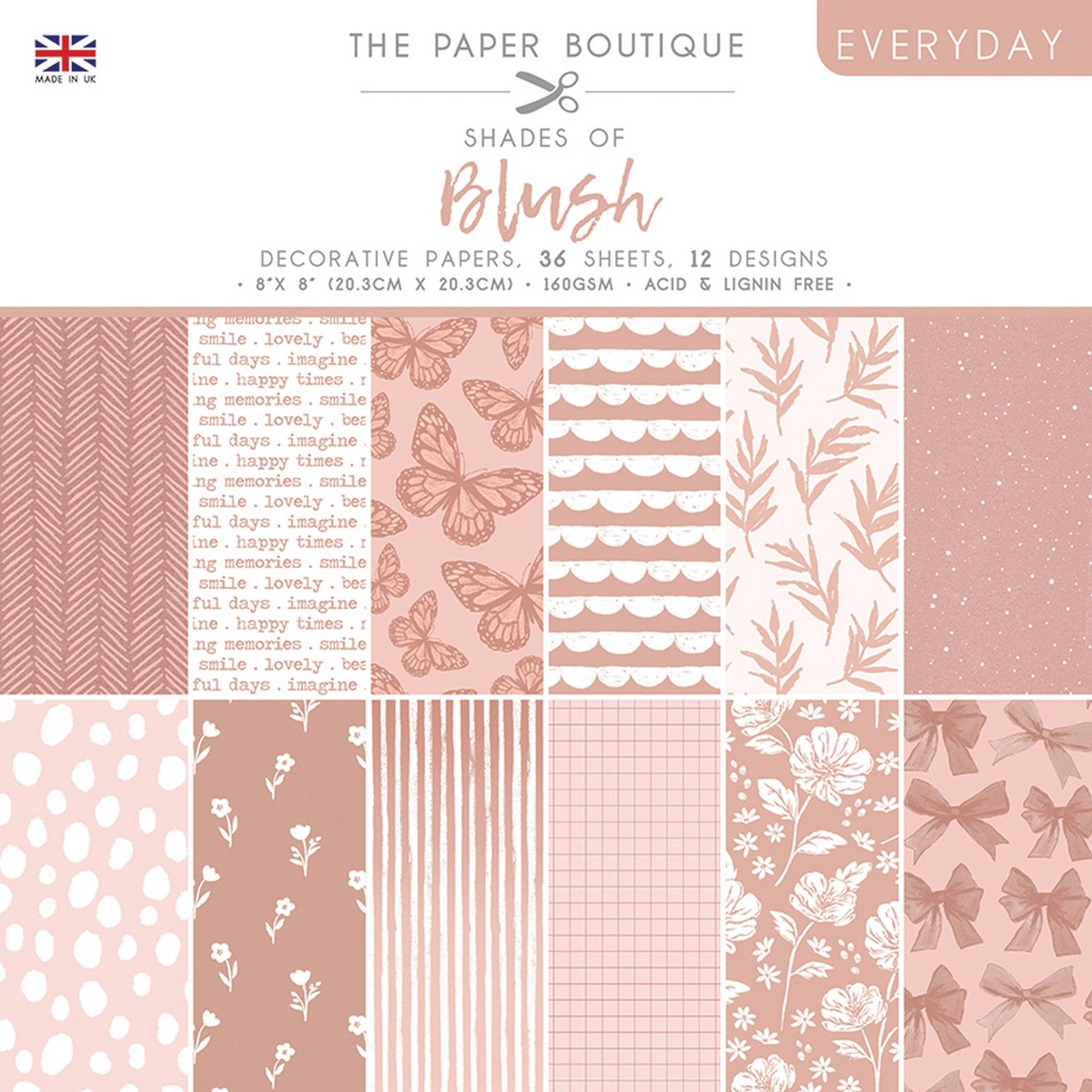 The Paper Boutique • Everyday shades of Blush decorative papers