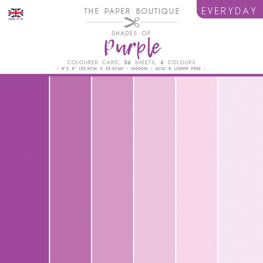 The Paper Boutique • Everyday shades of purple coloured card 