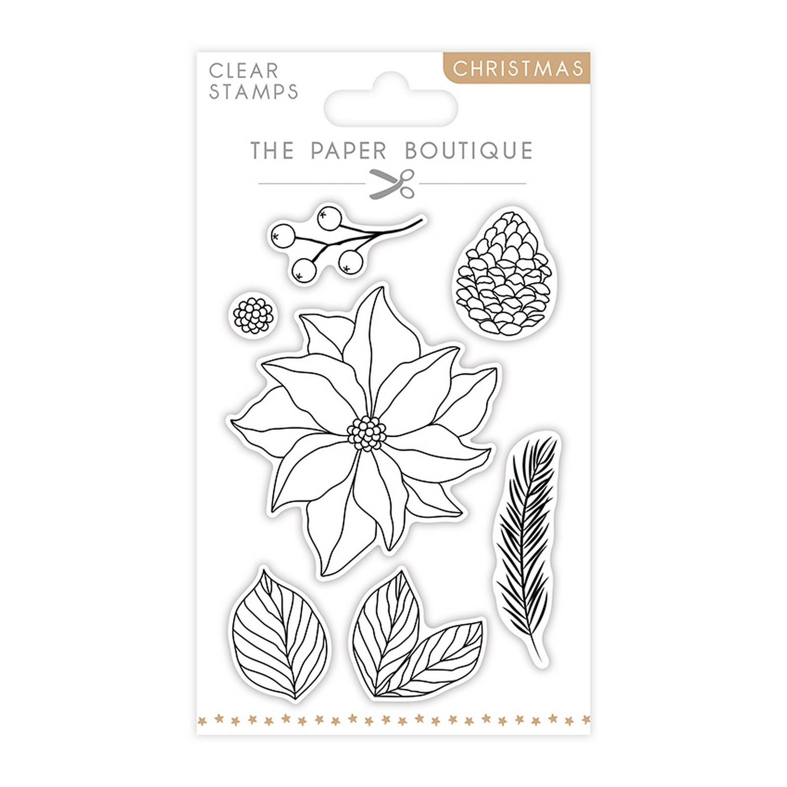 The Paper Boutique • Christmas clear stamps Poinsettia layering