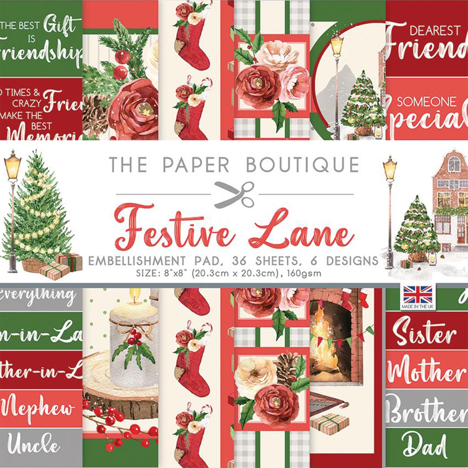 The Paper Boutique • Festive lane embellishments pad