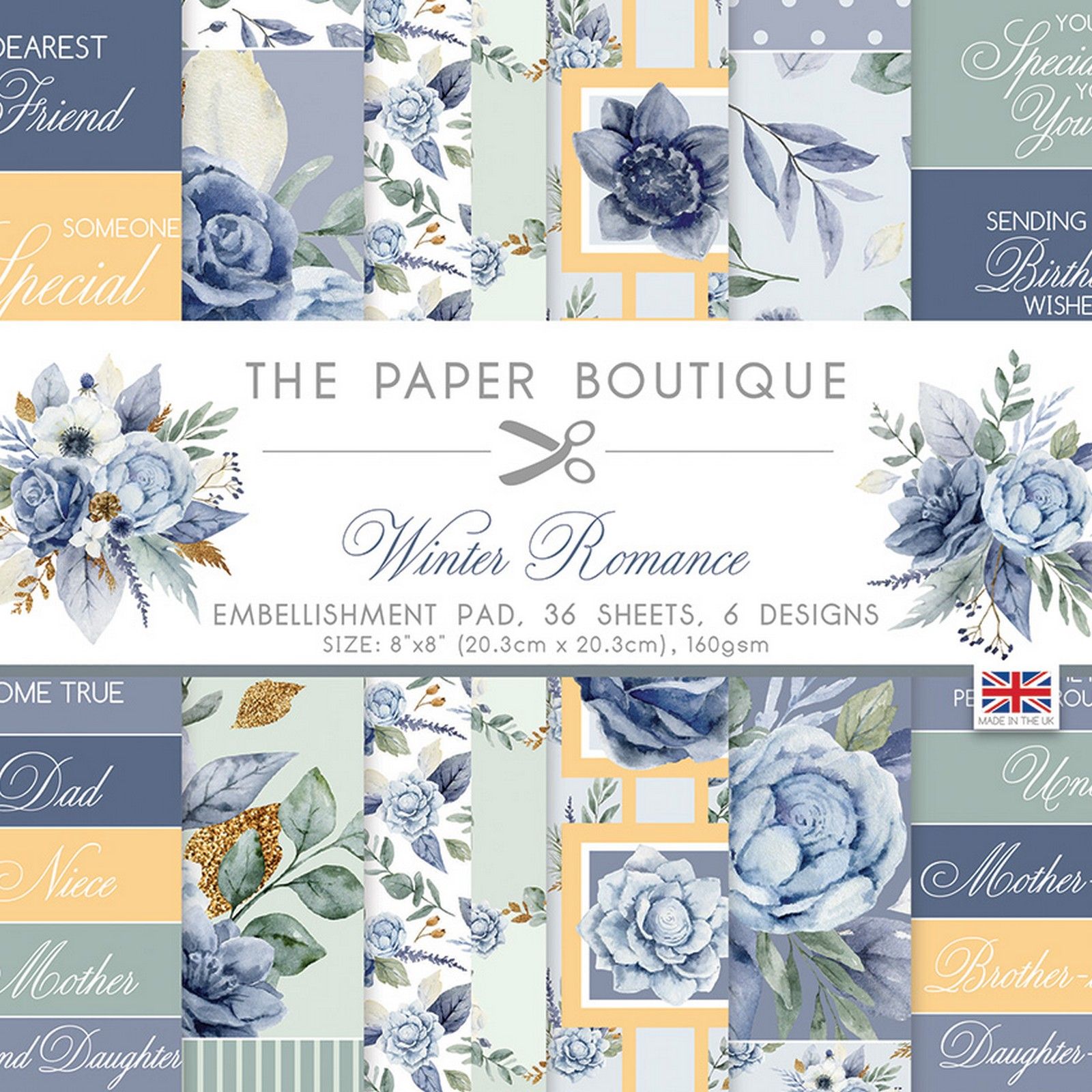 The Paper Boutique • Winter romance embellishments pad