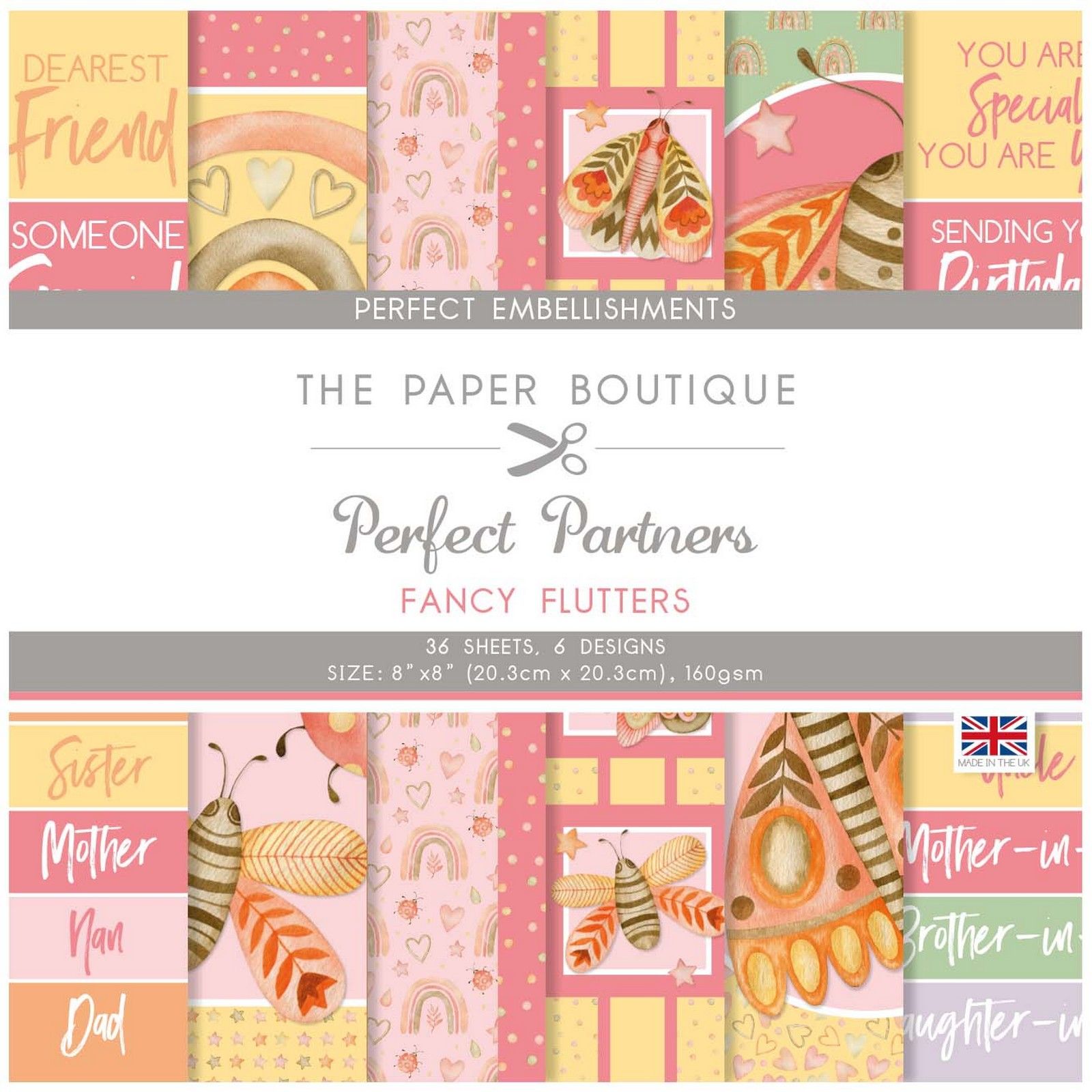 The Paper Boutique • Perfect partners embellishments Fancy flutters