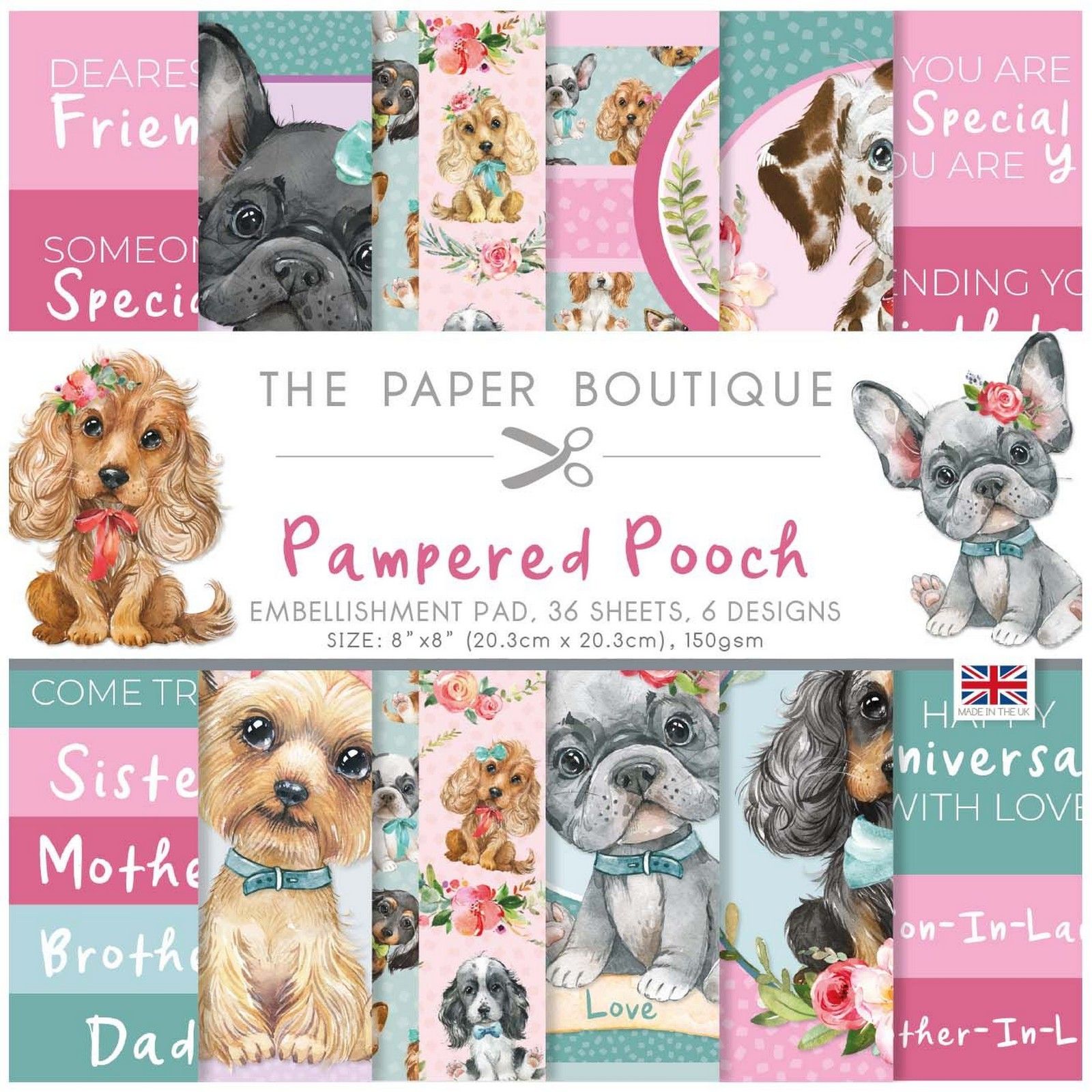 The Paper Boutique • Pampered Pooch Embellishments Pad