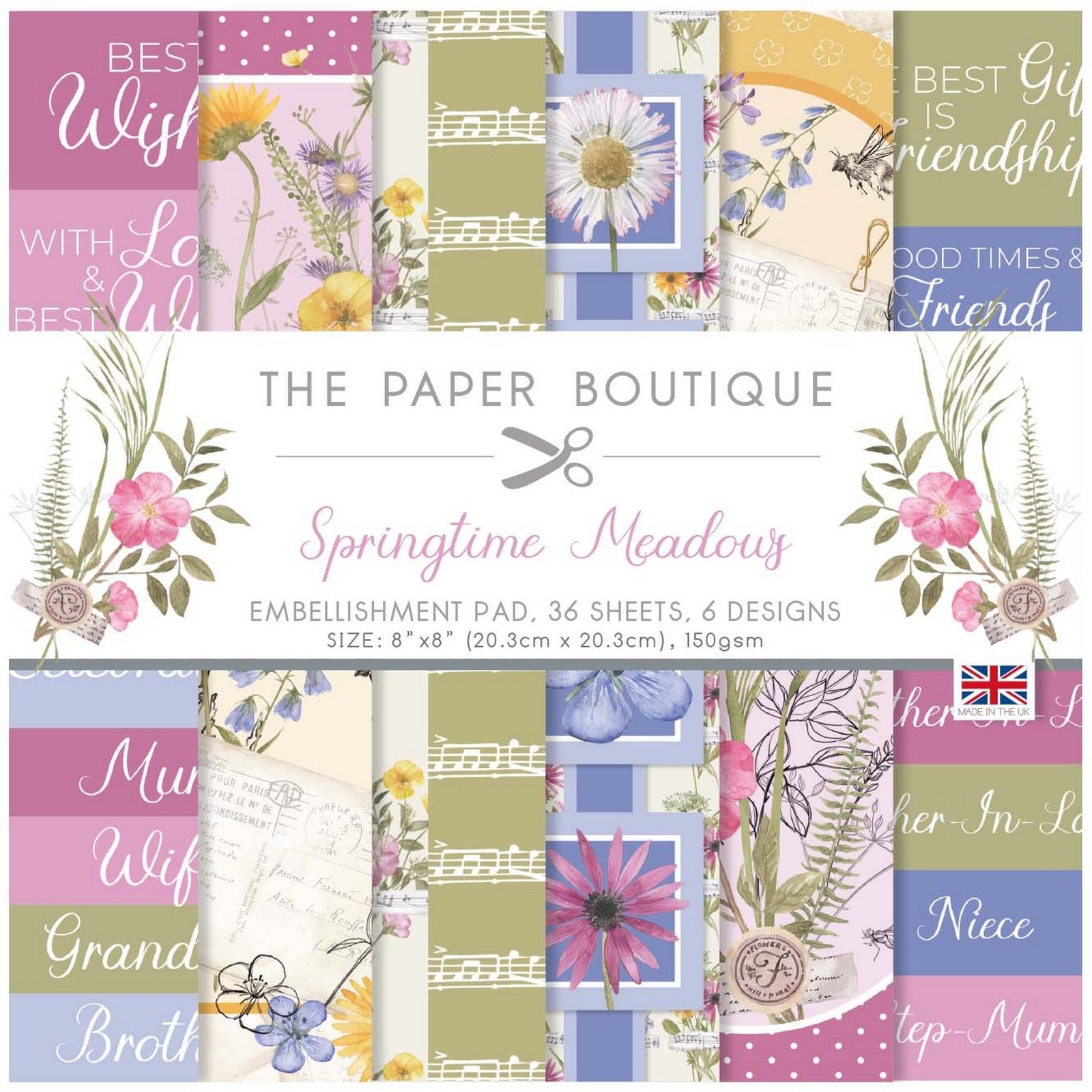 The Paper Boutique • Spring Meadows Embellishments pad