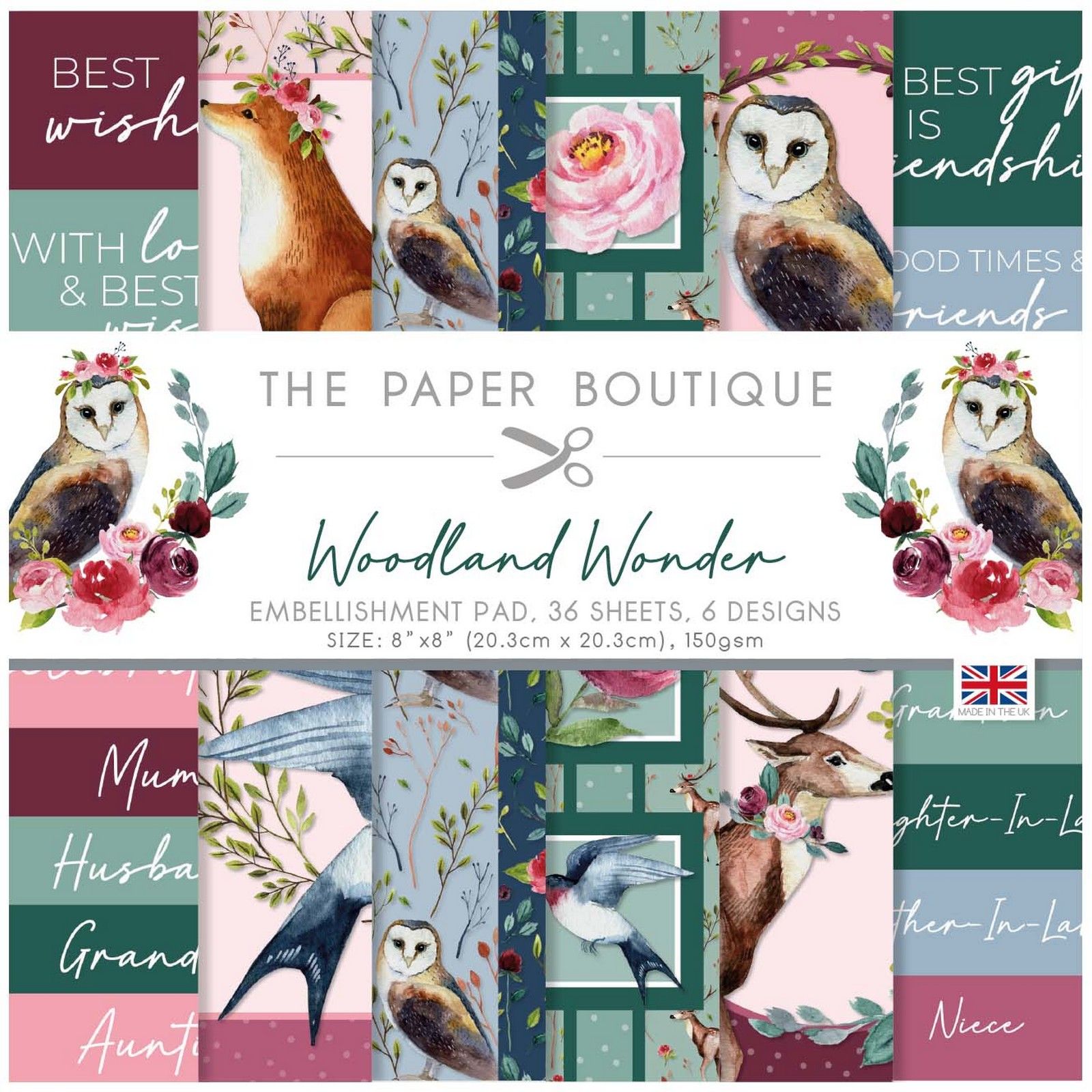 The Paper Boutique • Woodland Wonder Embellishments Pad