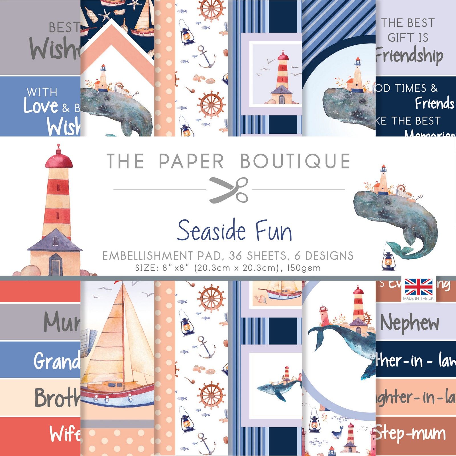 The Paper Boutique • Seaside Fun Embellishments Pad