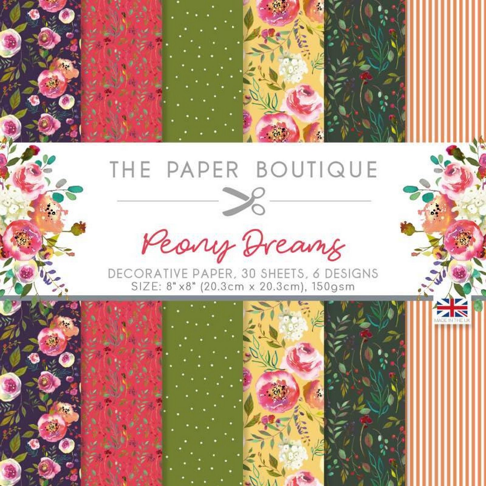 The Paper Boutique • Peony Dreams Paper Pad 20,32x20,32cm