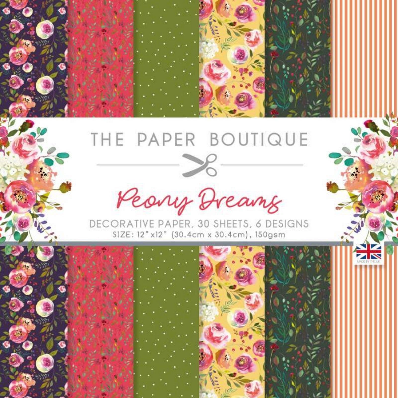The Paper Boutique • Peony Dreams Paper Pad 30,5x30,5cm