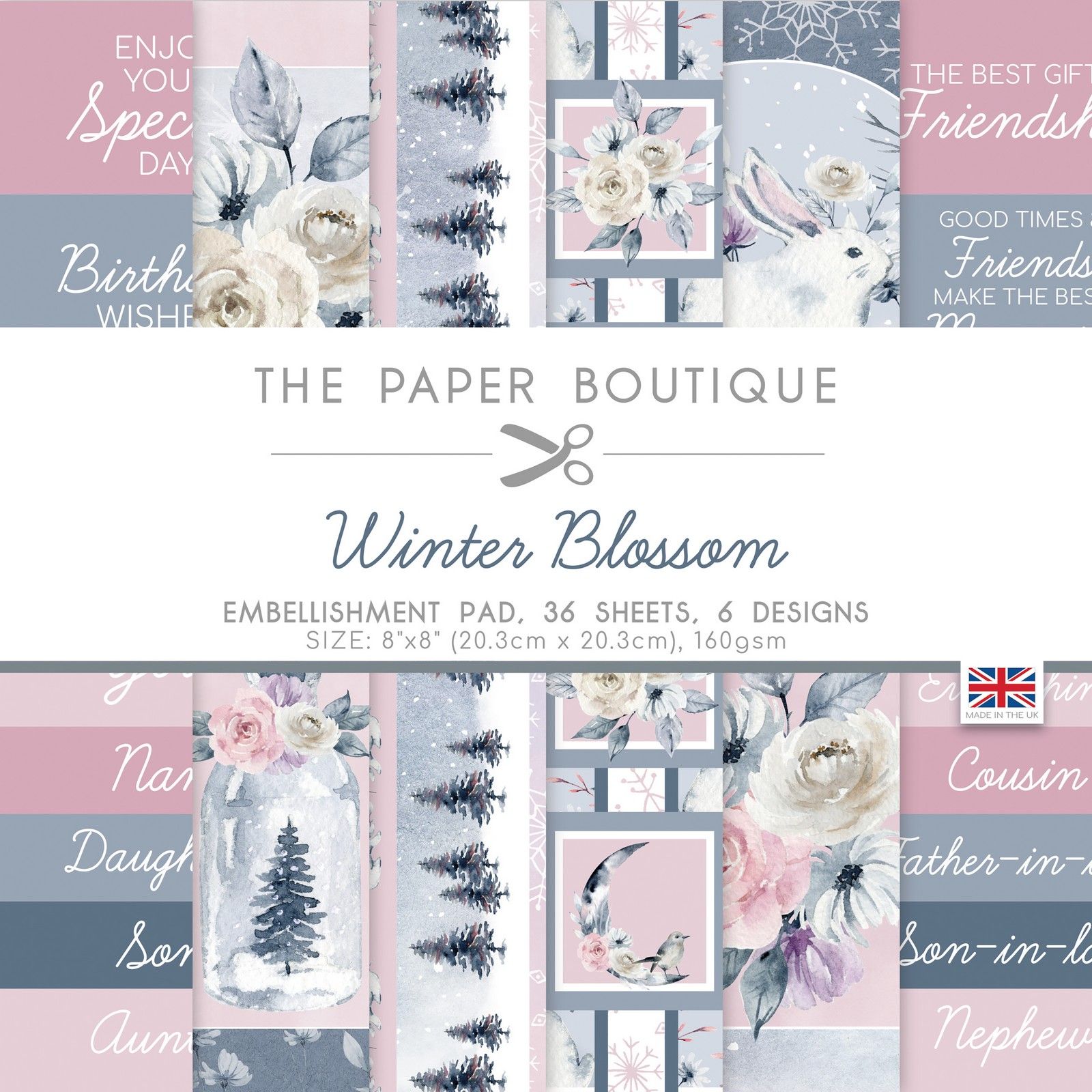 The Paper Boutique • Winter Blossom Embellishments Pad