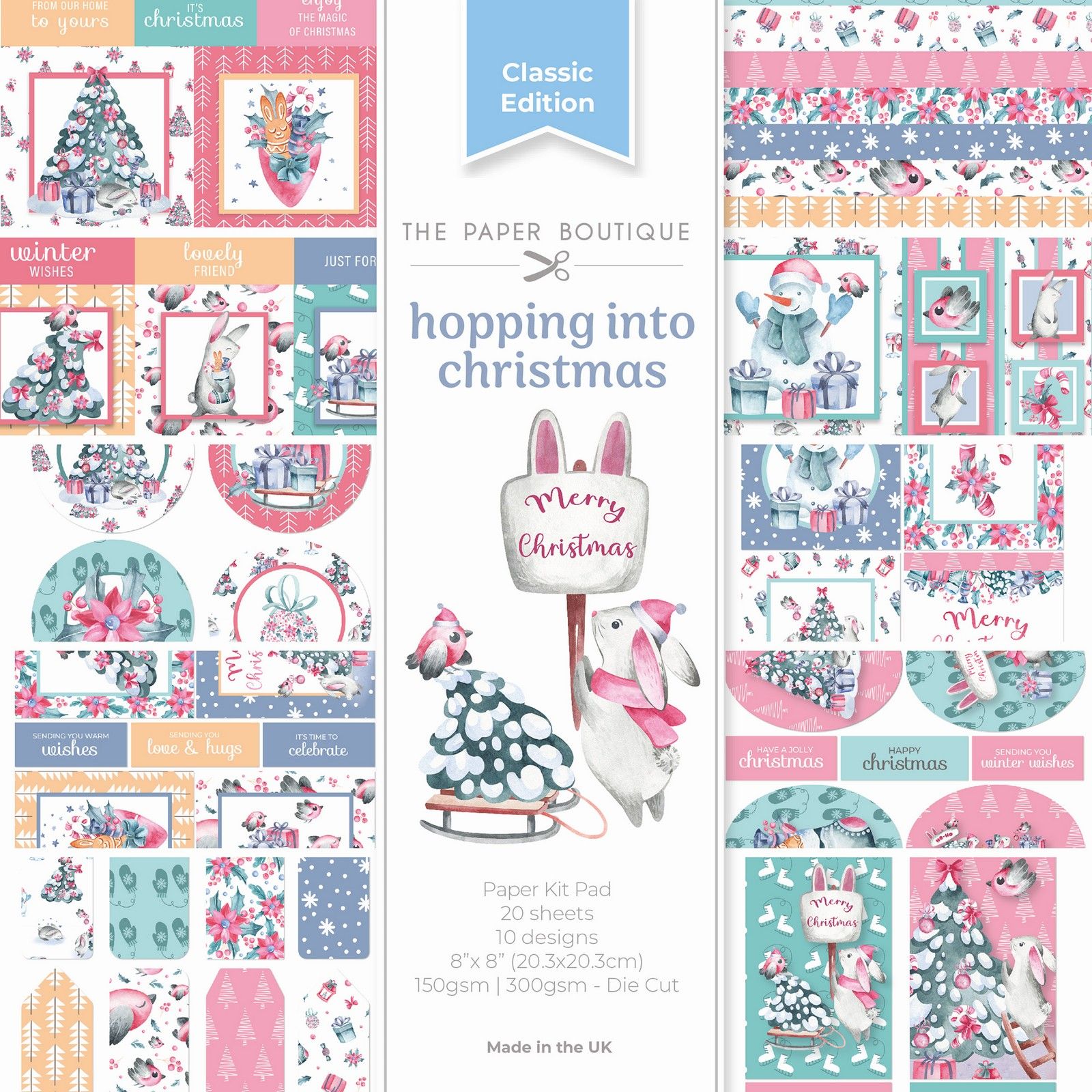 The Paper Boutique • Hopping into Christmas Paper Kit Pad 20,3x20,3cm