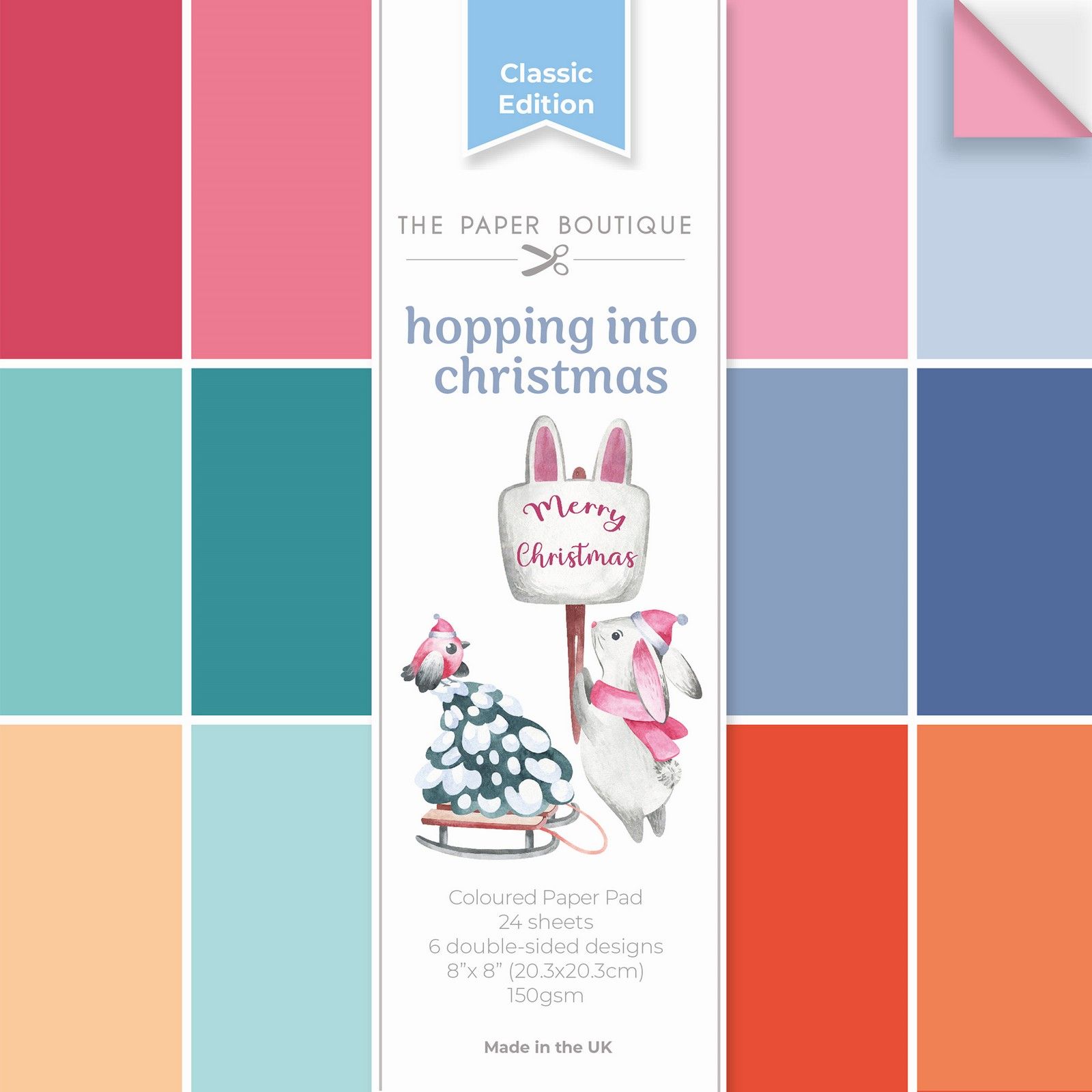 The Paper Boutique • Hopping into Christmas Colour Card Pad 20,3x20,3cm