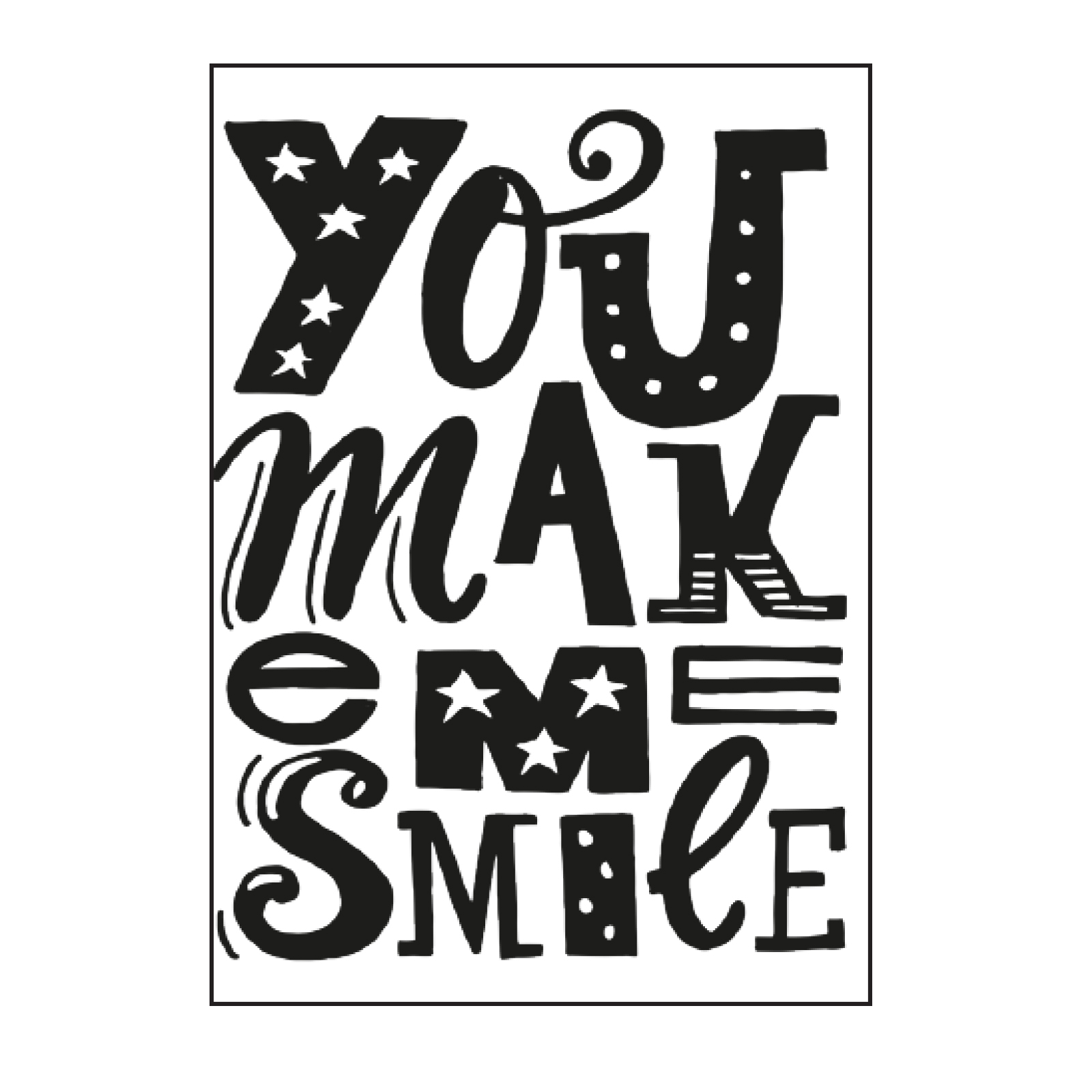 Paperfuel • Cartella per Goffratura A6 you make me smile