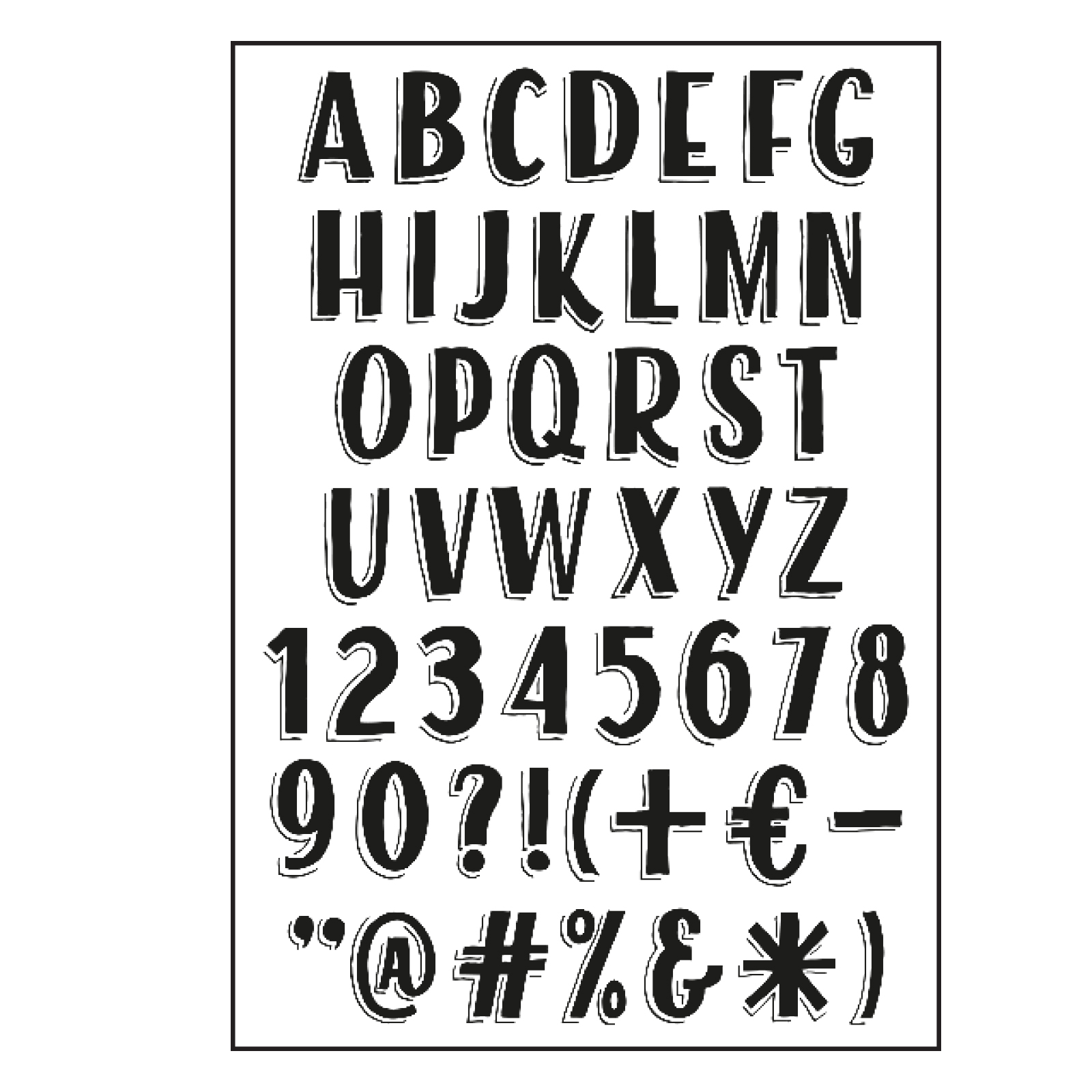 Paperfuel • Clear Stamp A6 Alphabet Vintage