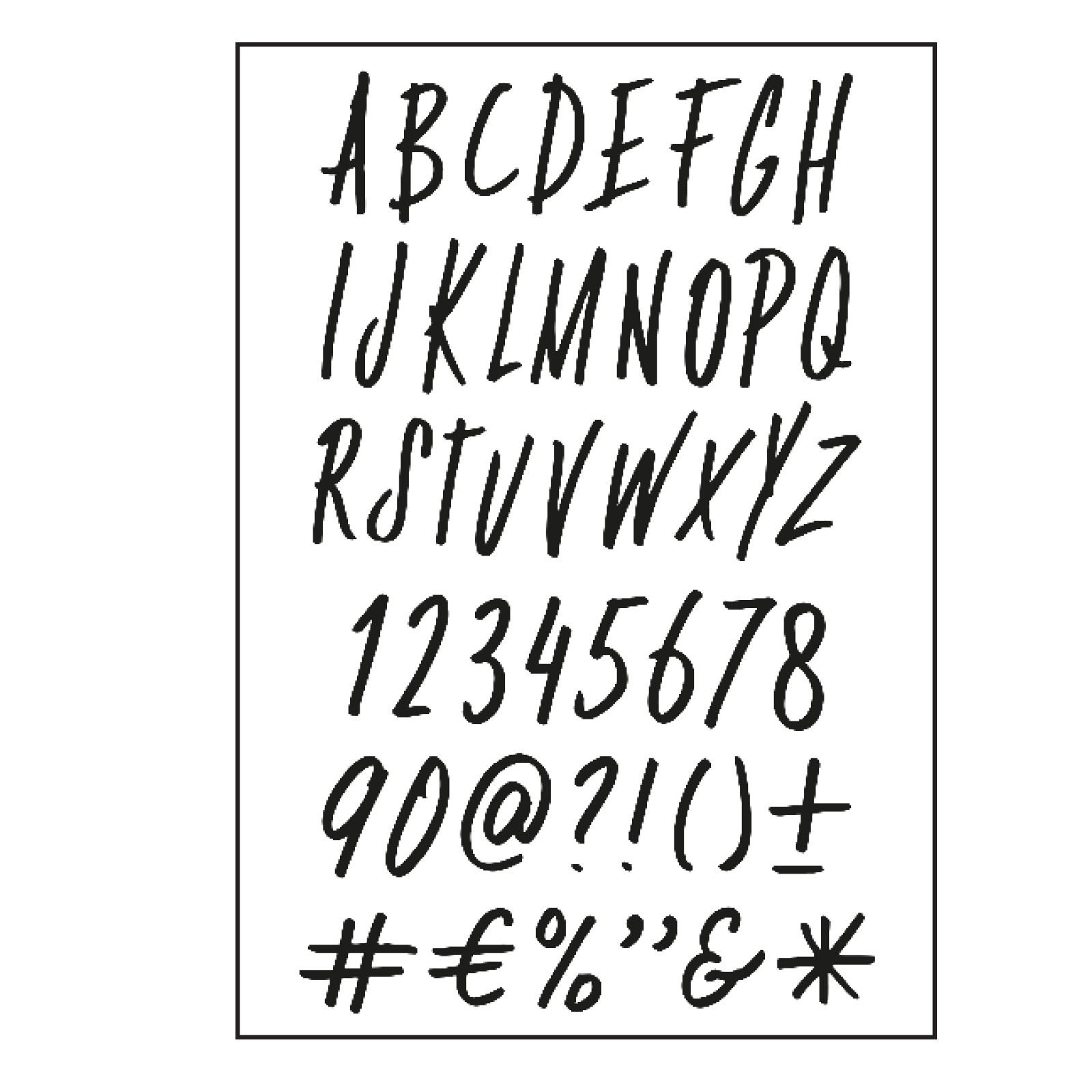 Paperfuel • Clear stamp A6 alphabet funky