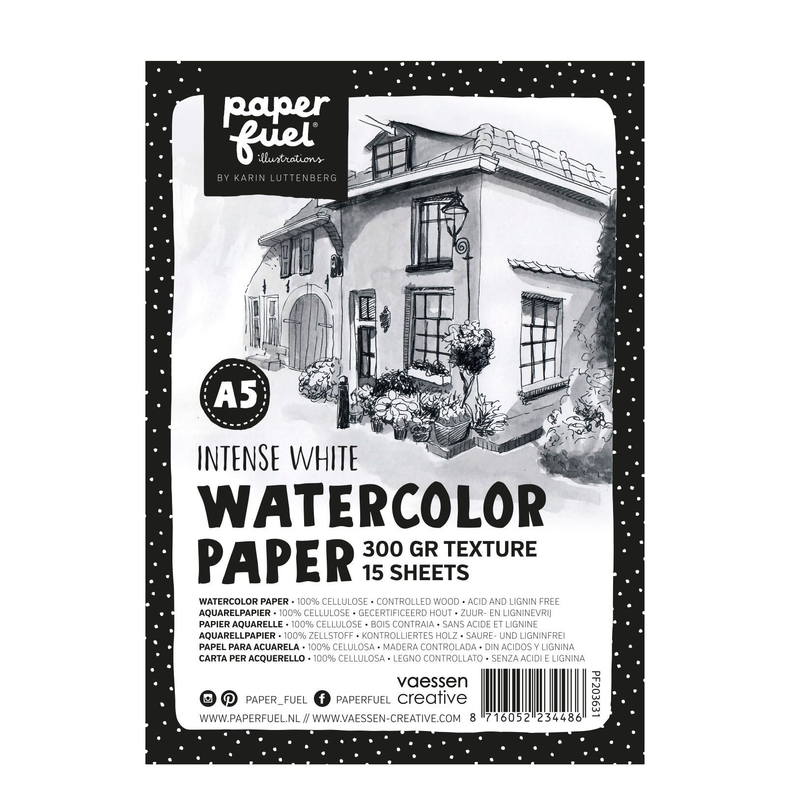 Paperfuel • Papel de Acuarela 300g/m² Texturizado