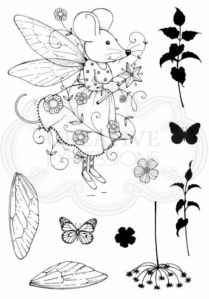 Pink Ink Designs • Sello transparente Fairy mouse A6