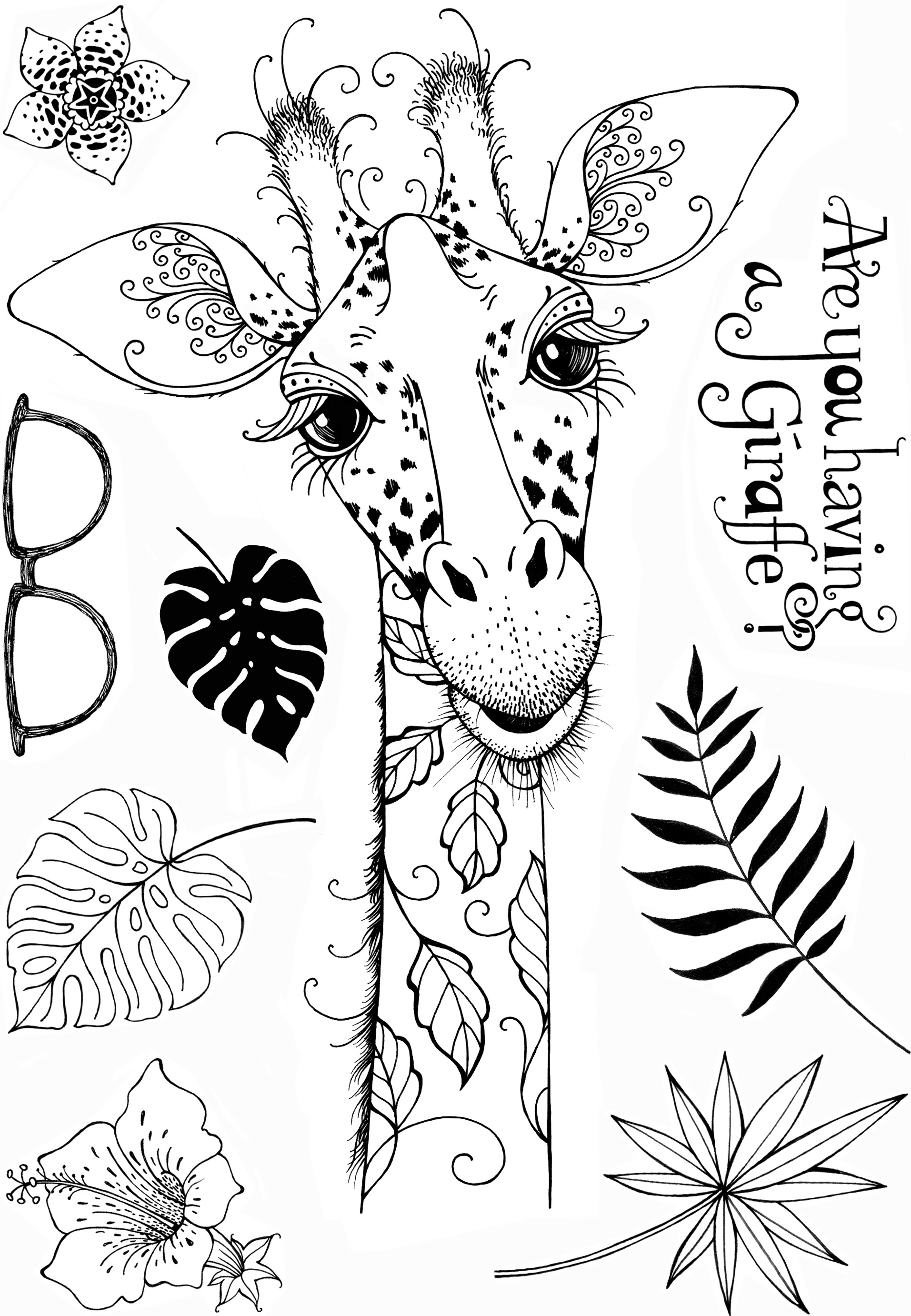 Pink Ink Designs • Sello transparente Giraffe A5