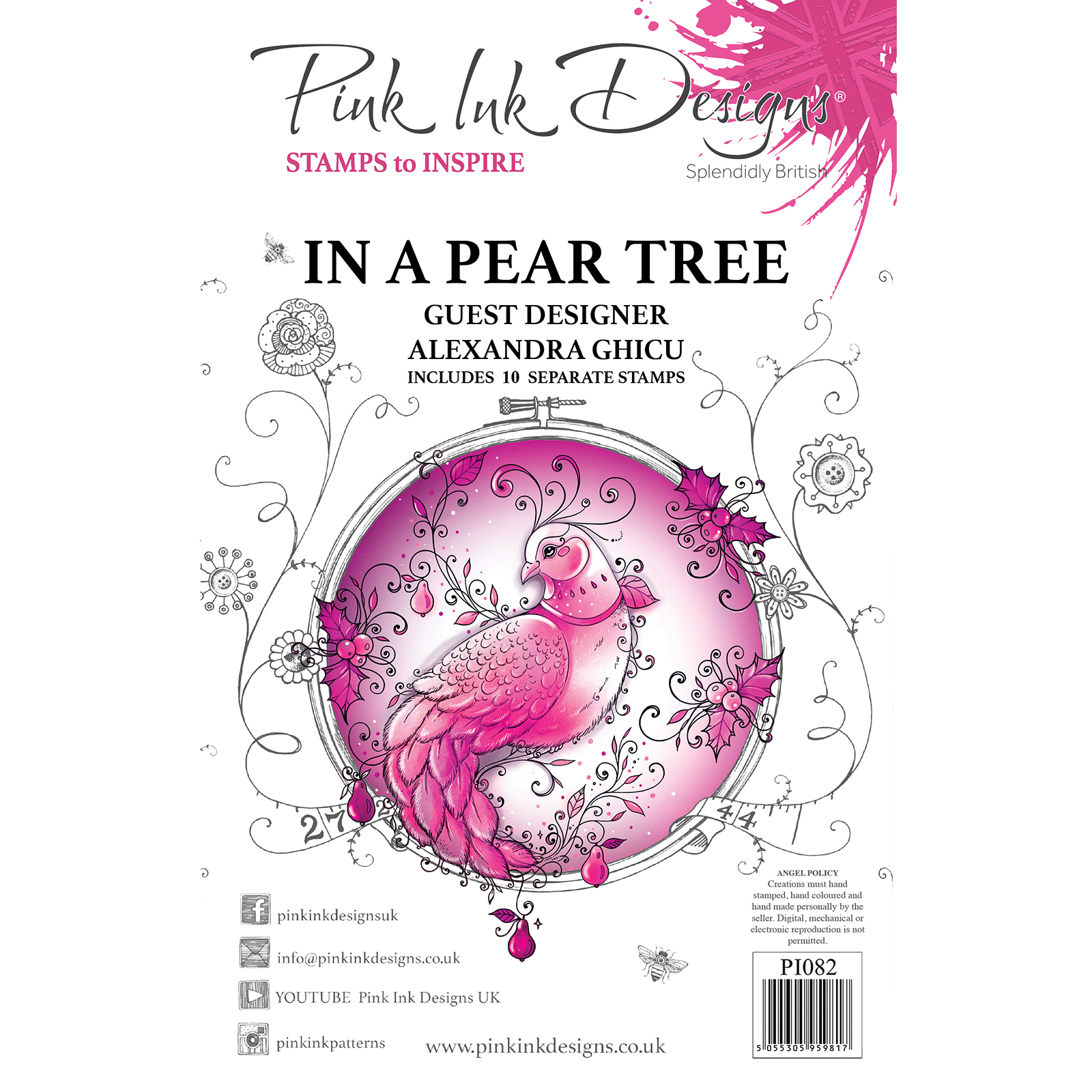 Pink Ink Designs • Timbri in silicone In a pear tree