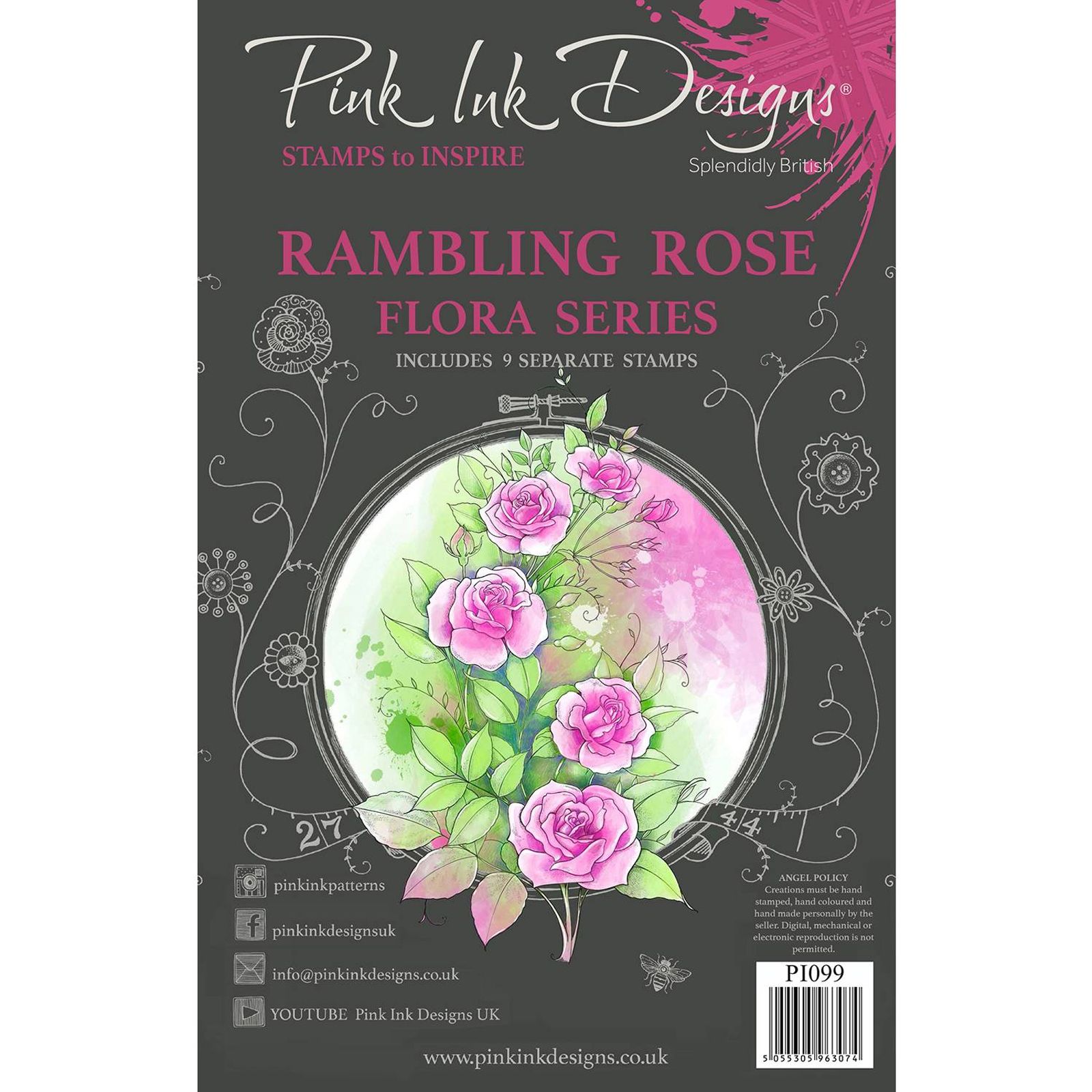 Pink Ink Designs • Clear stamp set Rambling rose