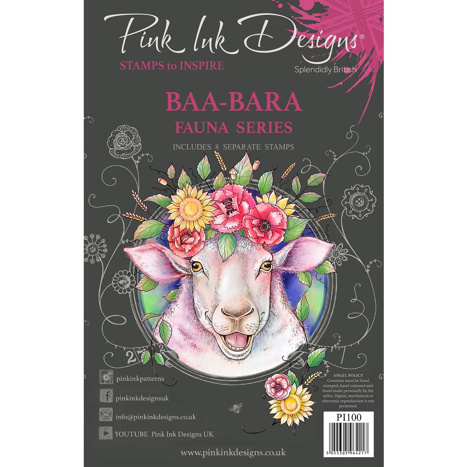 Pink Ink Designs • Conjunto de sello transparente Baa-bara