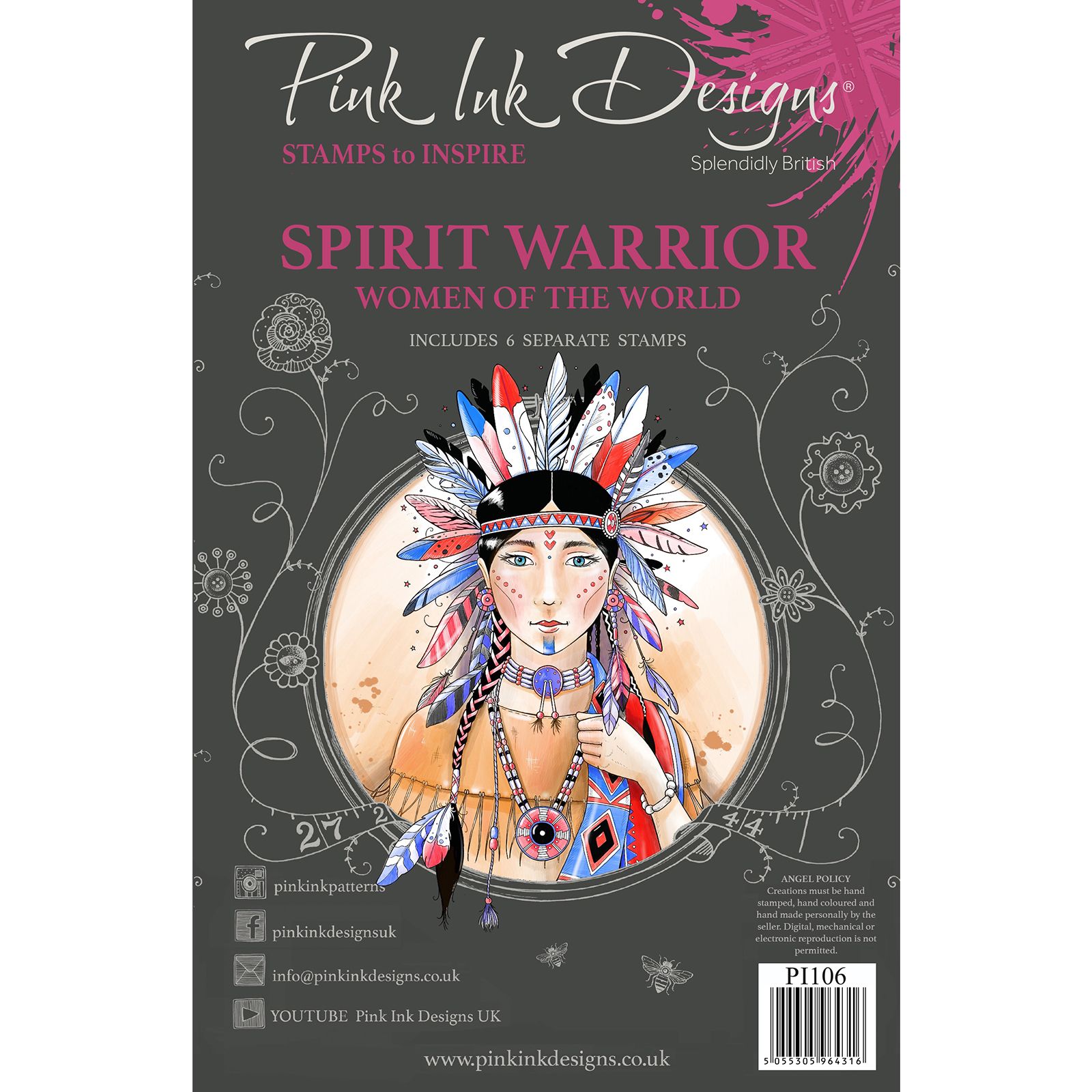 Pink Ink Designs • Conjunto de sello transparente Spirit warrior