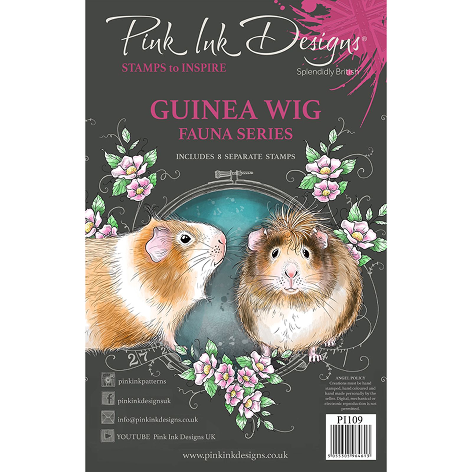 Pink Ink Designs • Fauna Series Clear Stamp Set Guinea Wig
