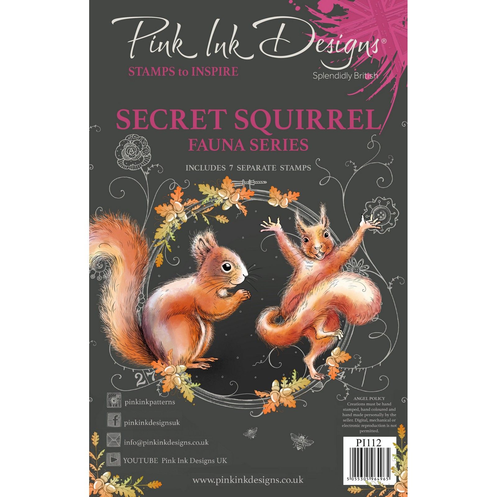 Pink Ink Designs • Sello transparente Secret squirrel A5