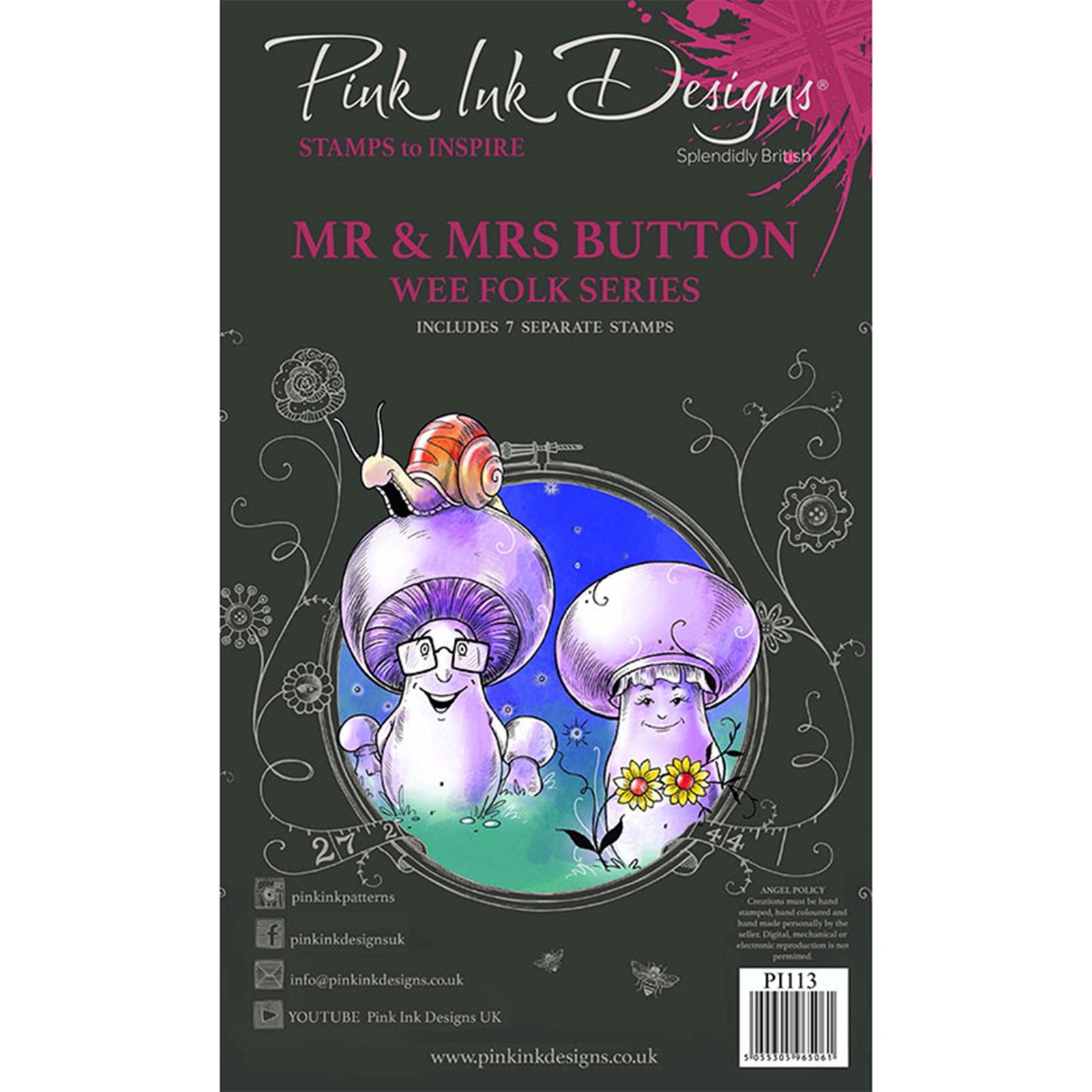 Pink Ink Designs • Silikonstempel set Mr. & Mrs. Button A6