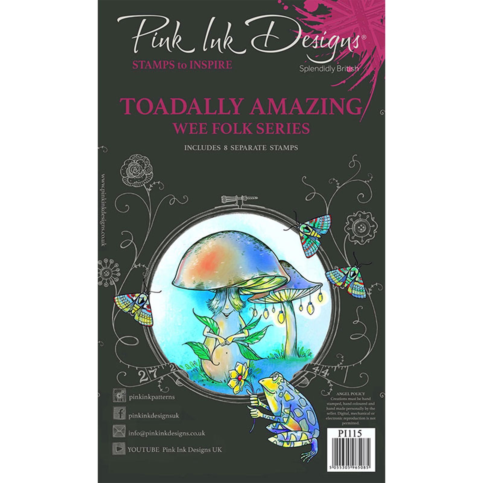 Pink Ink Designs • Conjunto de sello transparente Toadally amazing A6