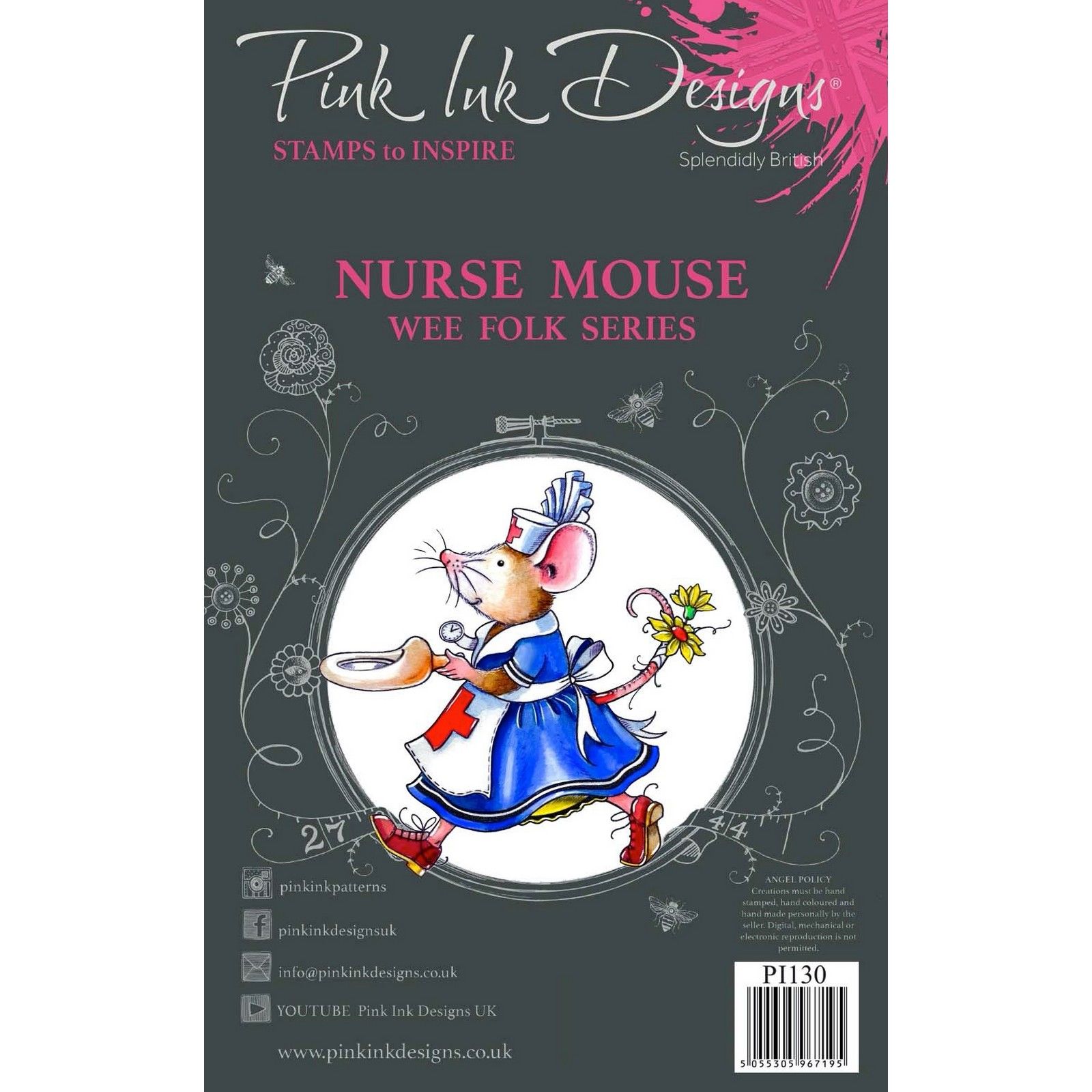 Pink Ink Designs • Clear stamp set Nurse mouse