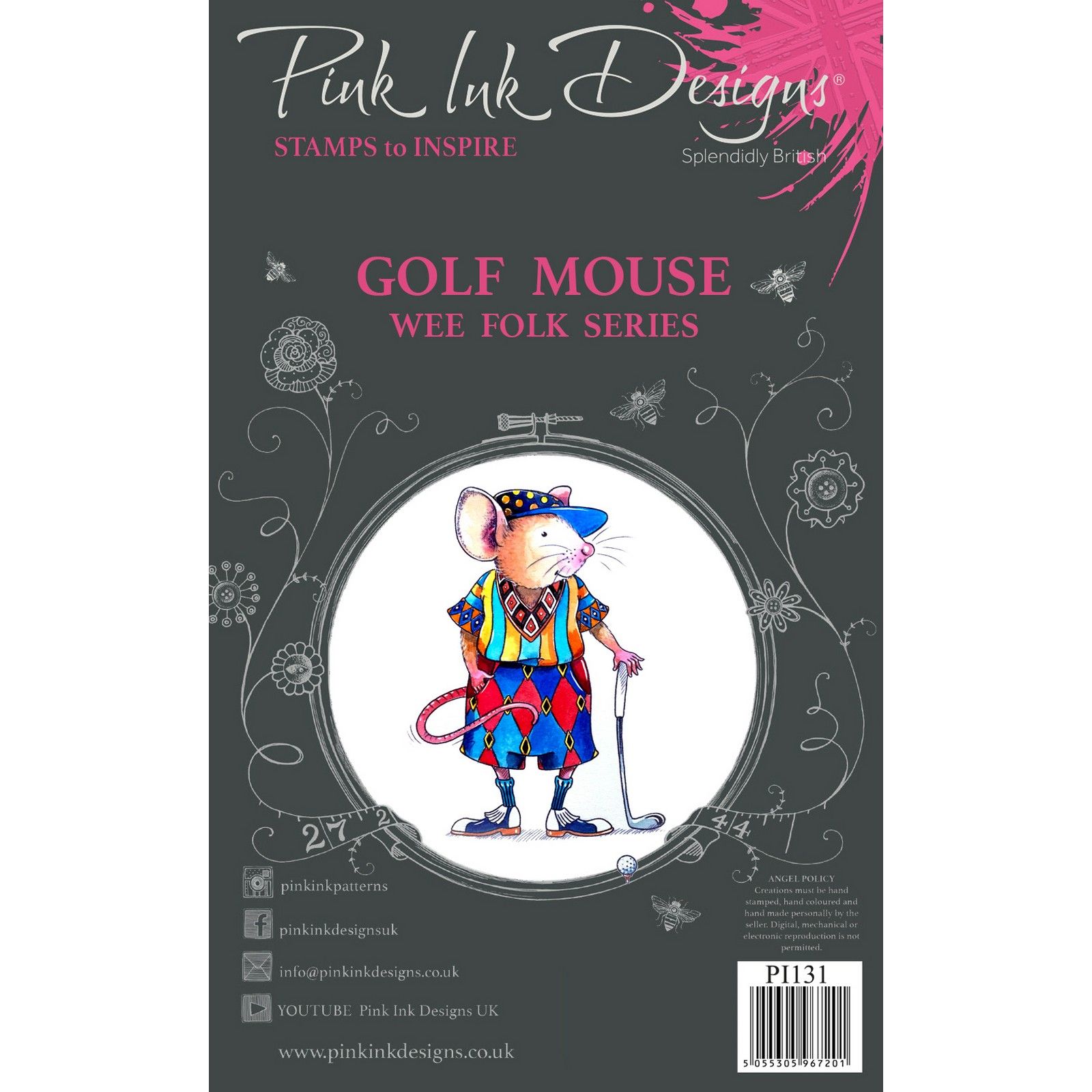 Pink Ink Designs • Clear stempelset Golf mouse