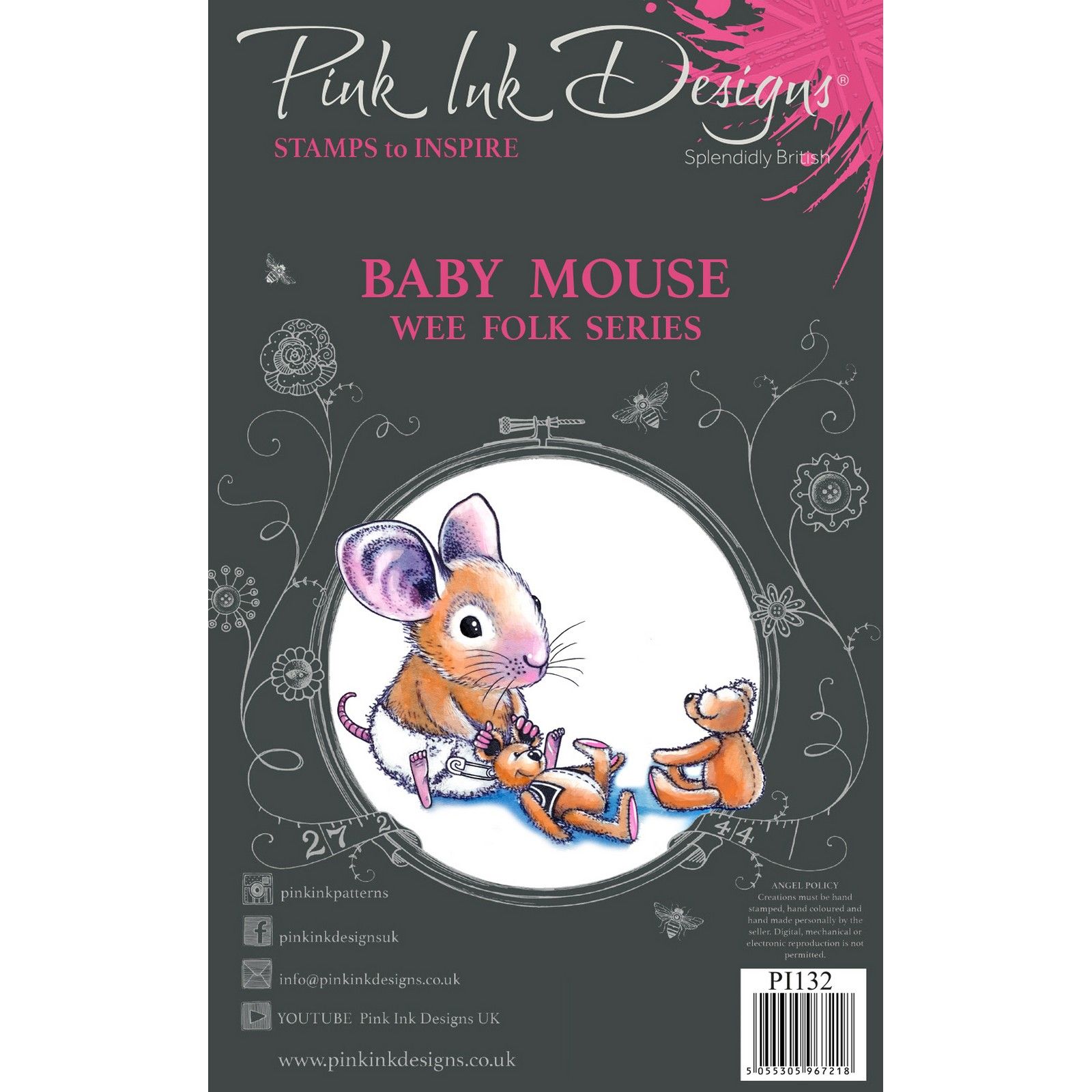 Pink Ink Designs • Wee Folk Series Clear Stamp Set Baby Mouse