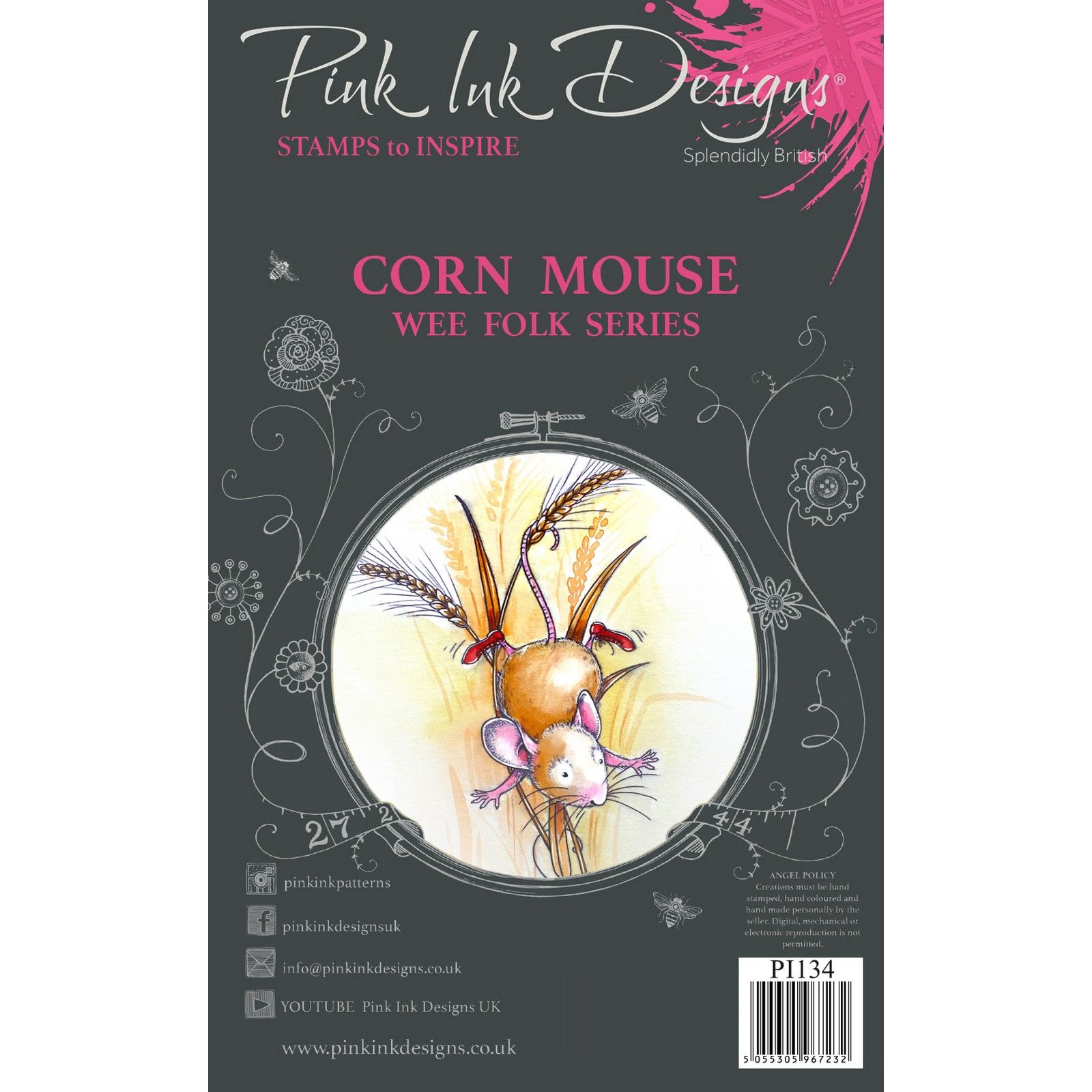 Pink Ink Designs • Conjunto de sello transparente Corn mouse