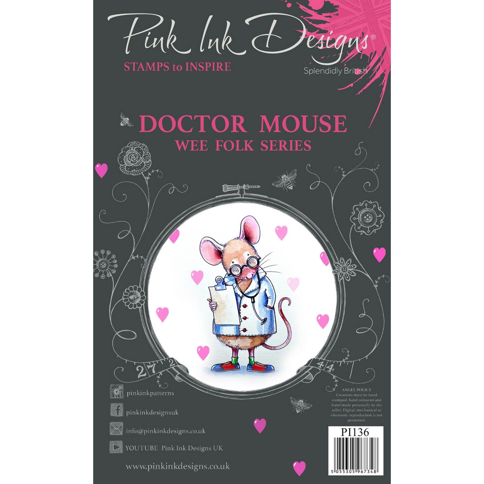 Pink Ink Designs • Clear stamp set Doctor mouse
