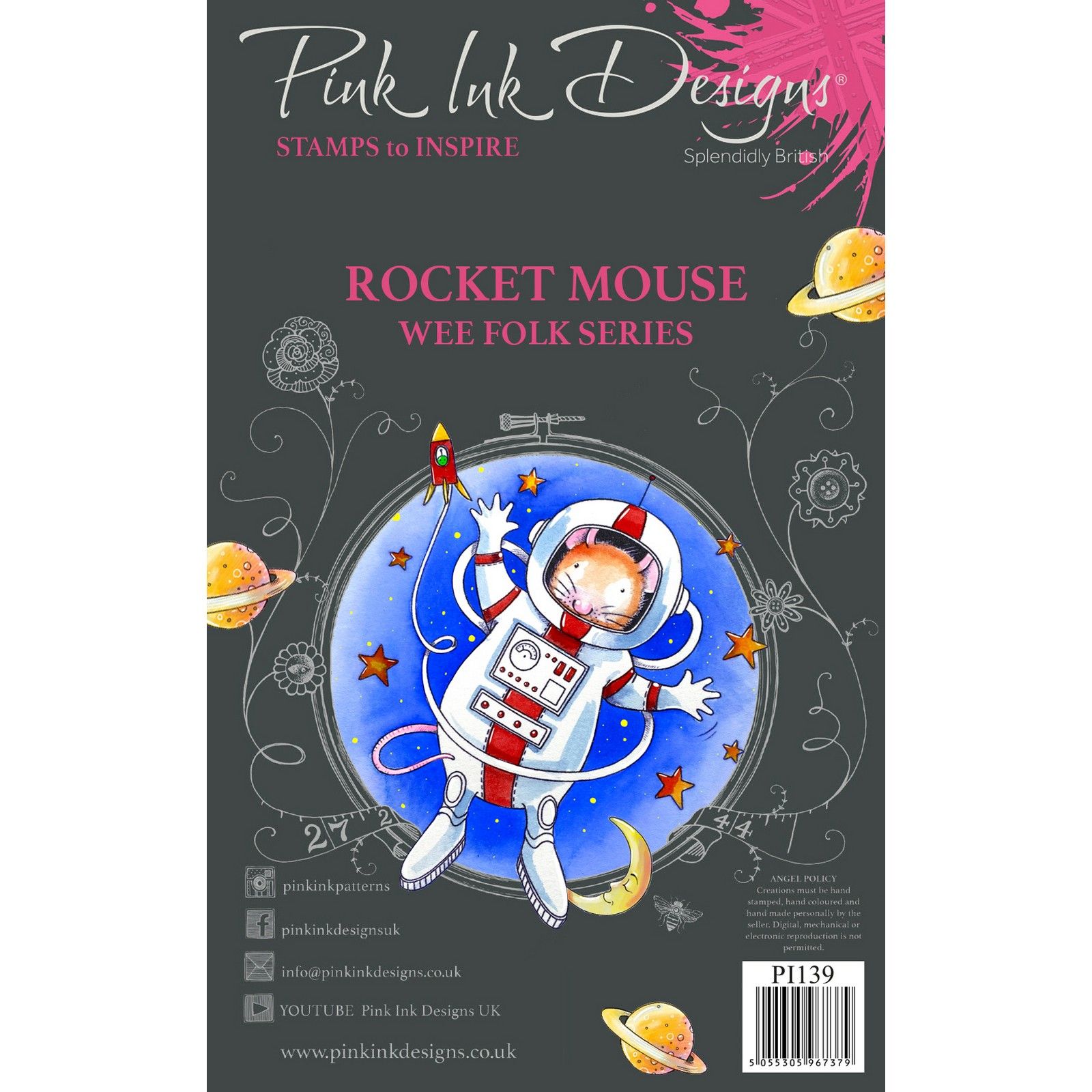 Pink Ink Designs • Clear stamp set Rocket mouse