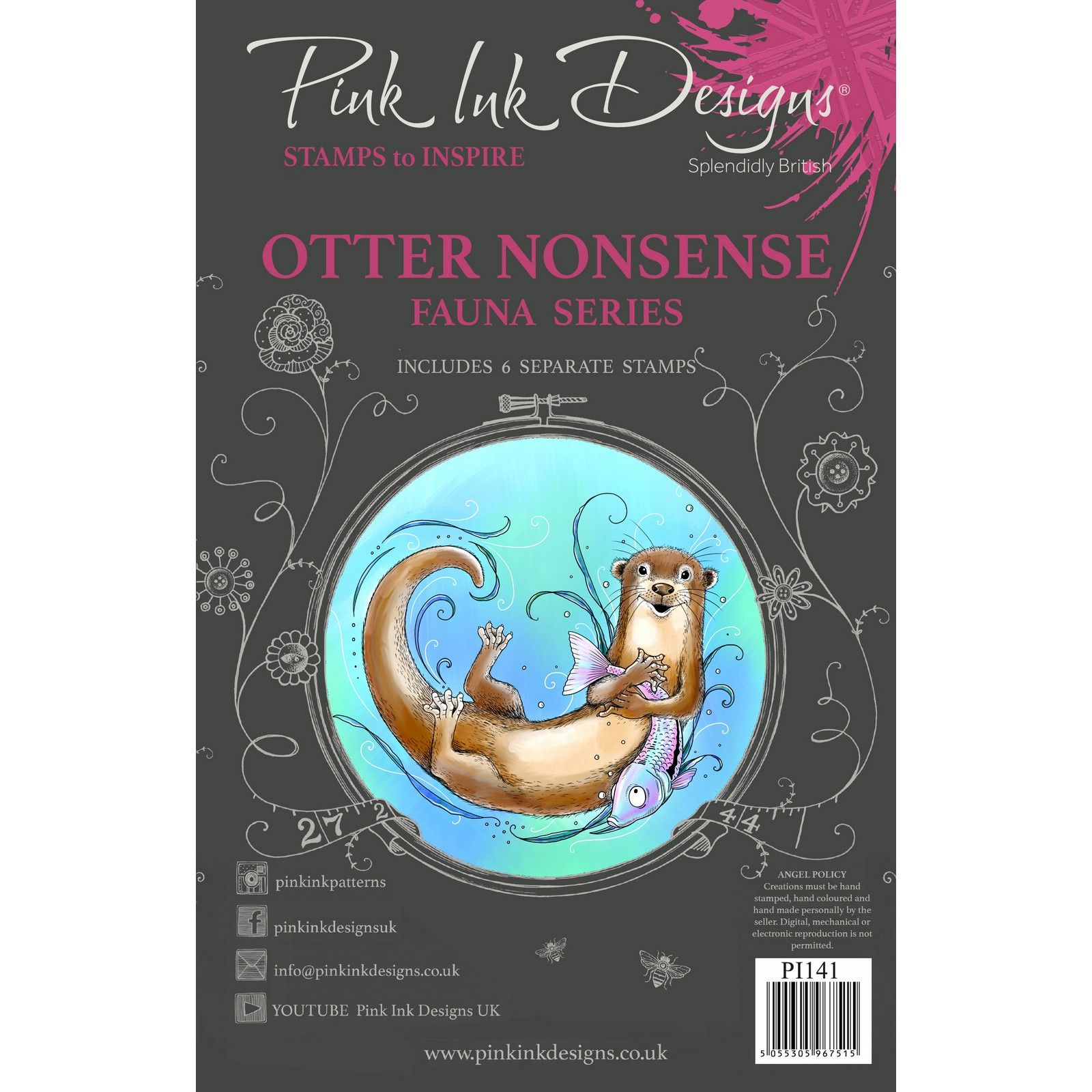 Pink Ink Designs • Clear stamp Otter nonsense A5