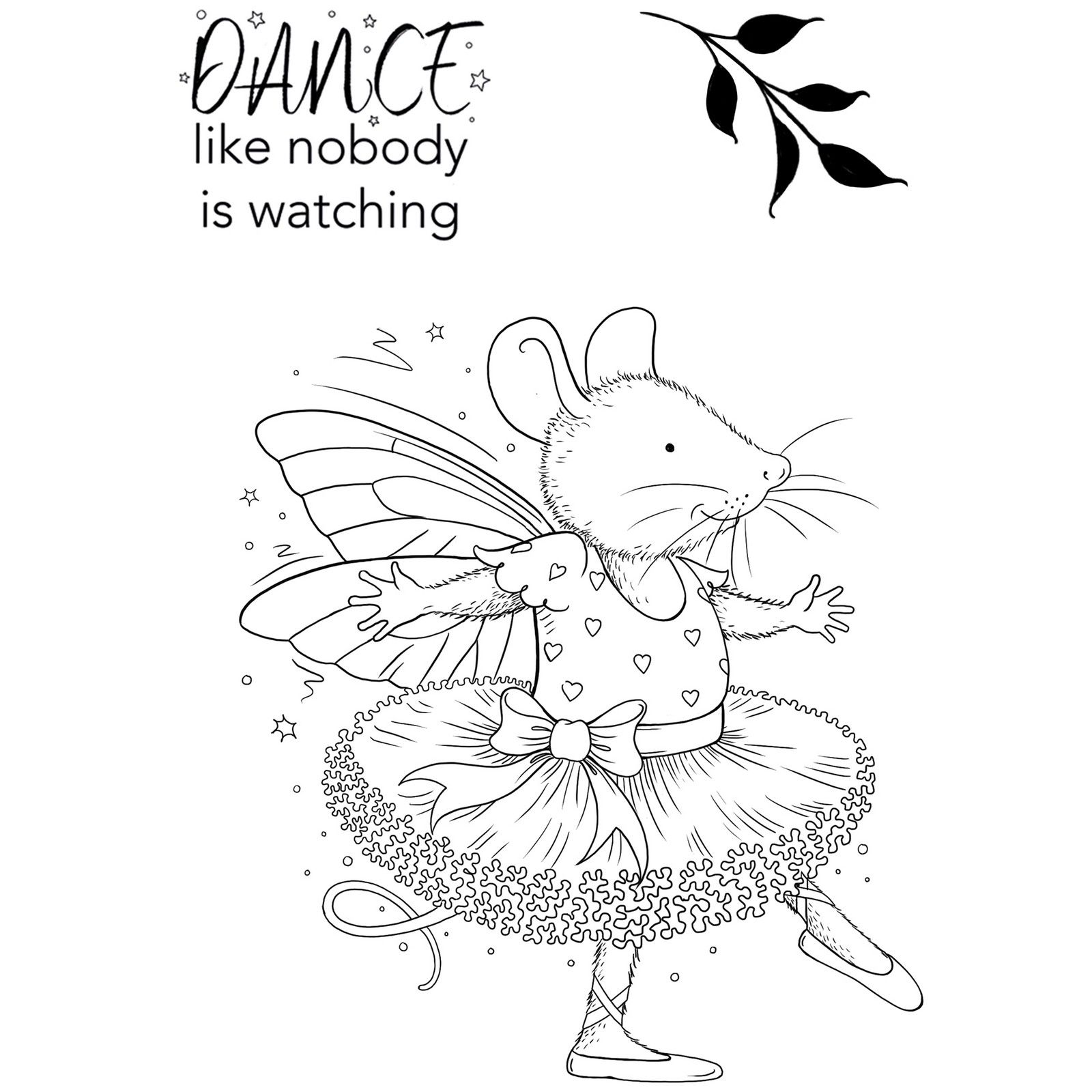 Pink Ink Designs • Clear stamp set Ballet mouse