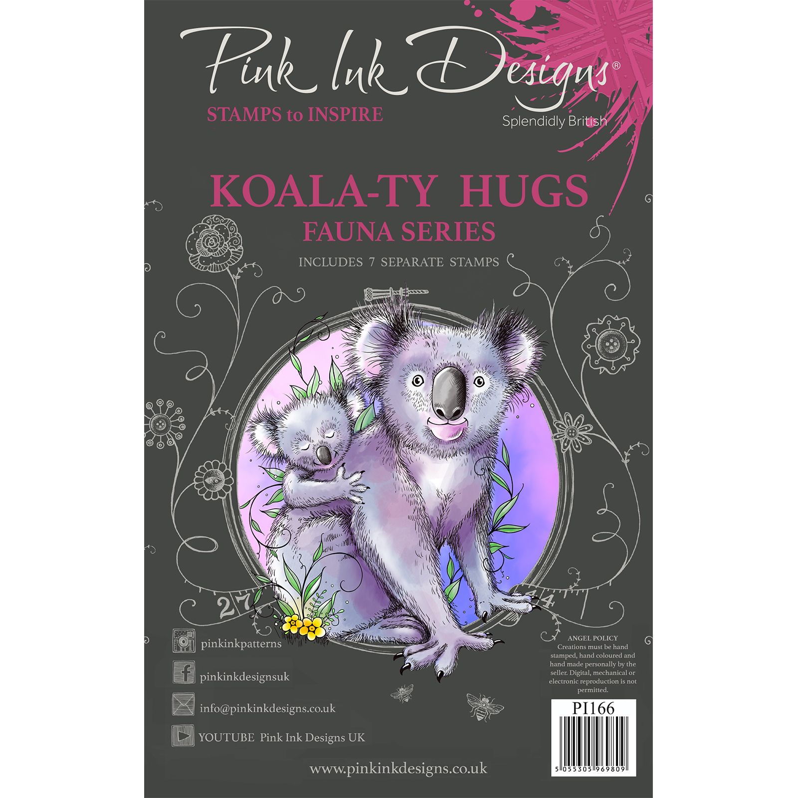 Pink Ink Designs • Clear Stamp Set Koala-ty Hugs 15,2x20,8cm