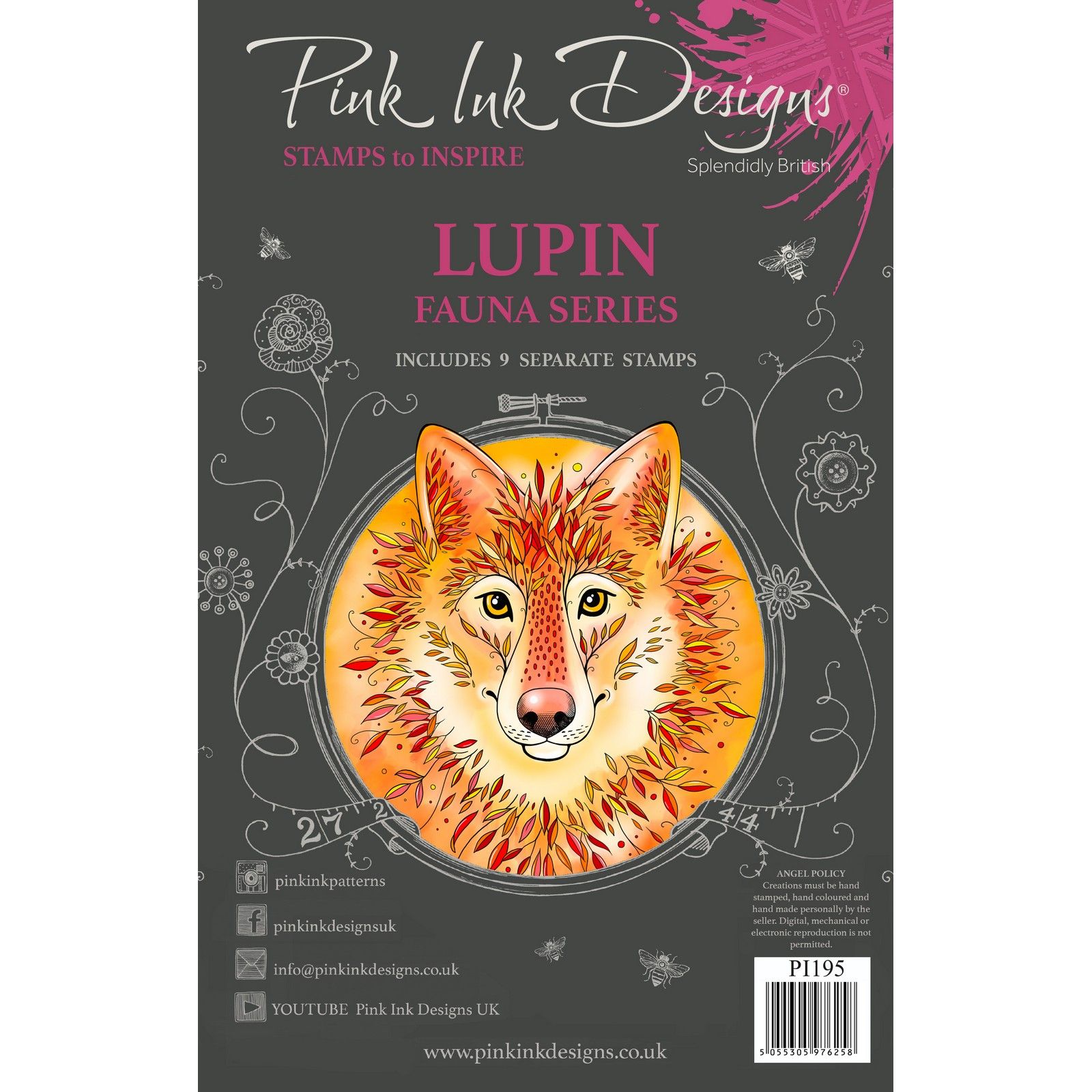 Pink Ink Designs • Fauna Series Clear Stamp Set Lupin