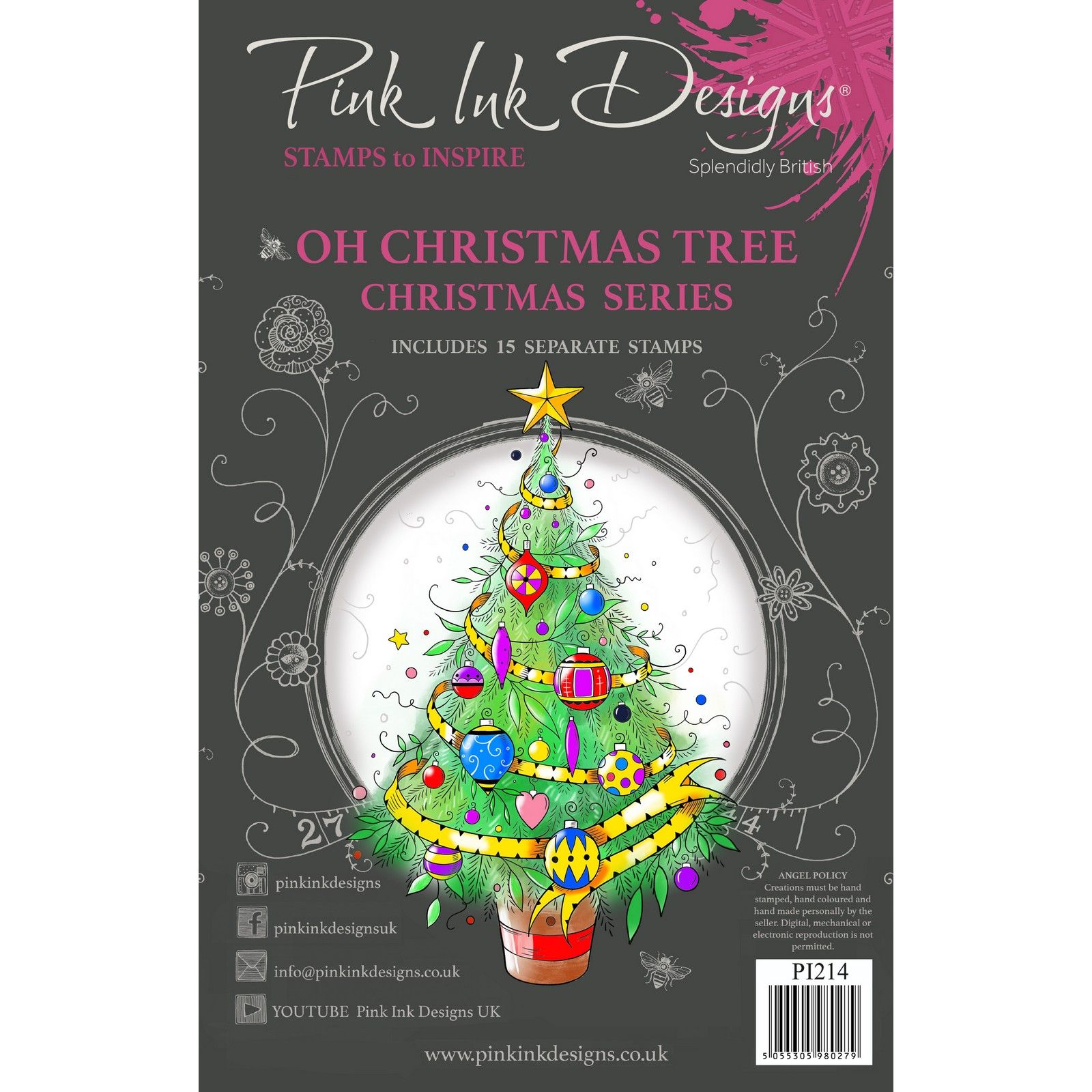 Pink Ink Designs • Christmas Series Clear Stamps Oh Christmas Tree