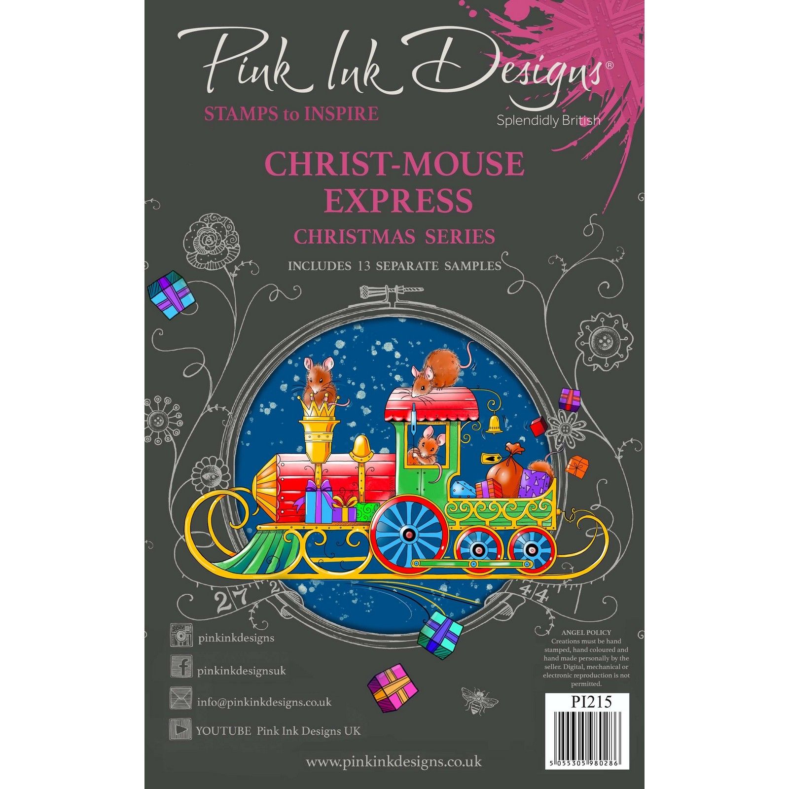 Pink Ink Designs • Christmas Series Sellos Transparentes Christ-Mouse Express