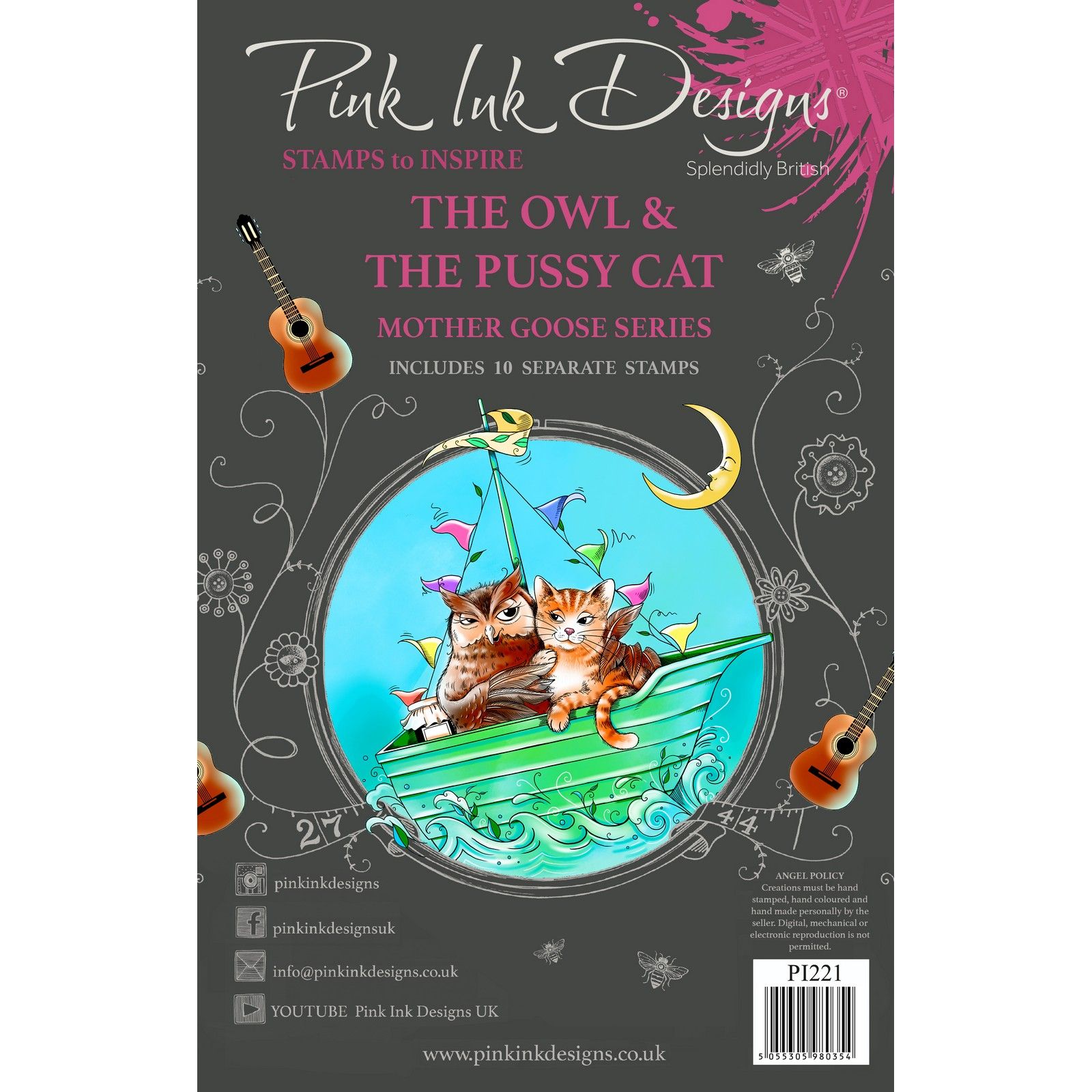 Pink Ink Designs • Mother Goose Series Tampons Transparents The Owl & The Pussycat
