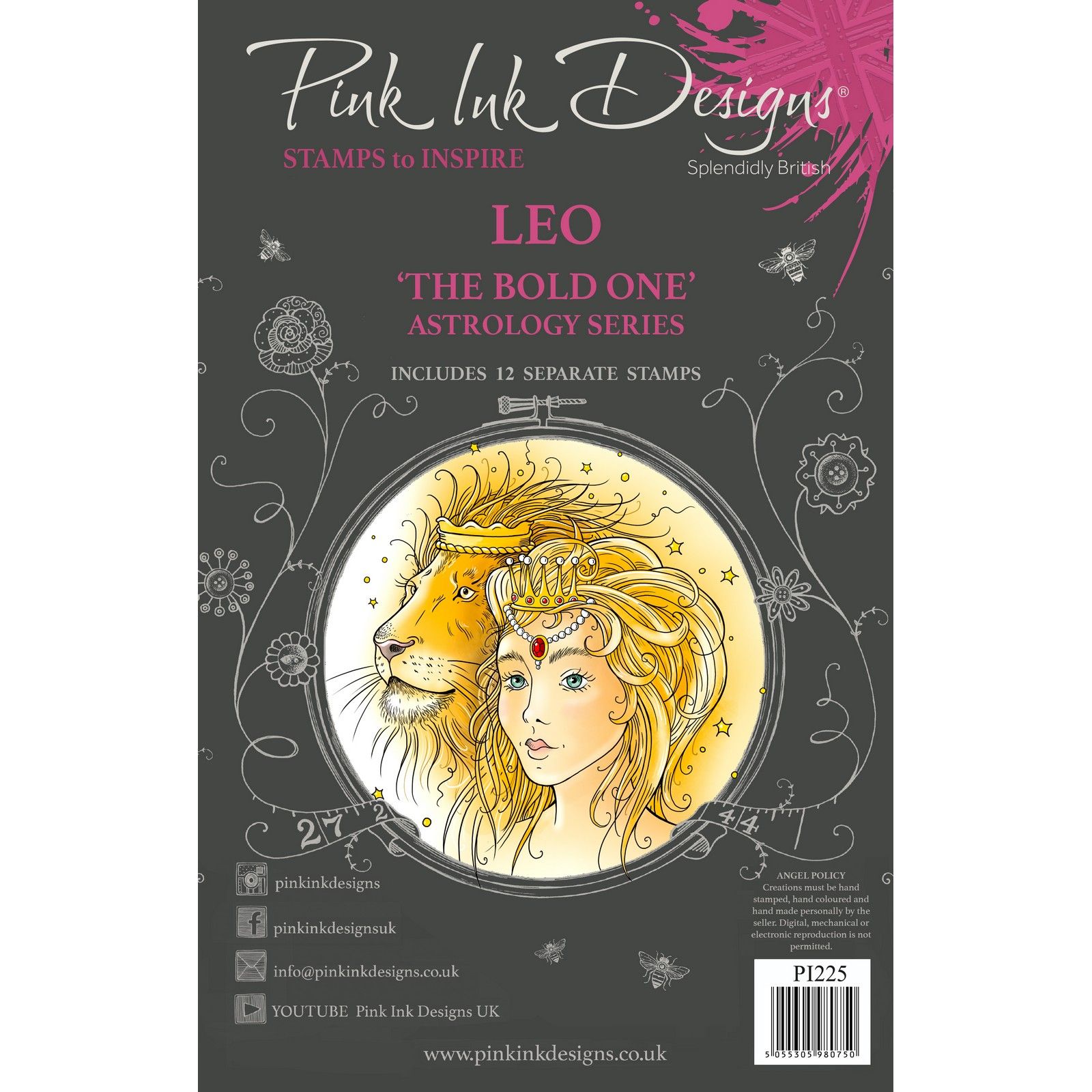 Pink Ink Designs • Astrology Series Silikonstempeln Leo 'The Bold One'