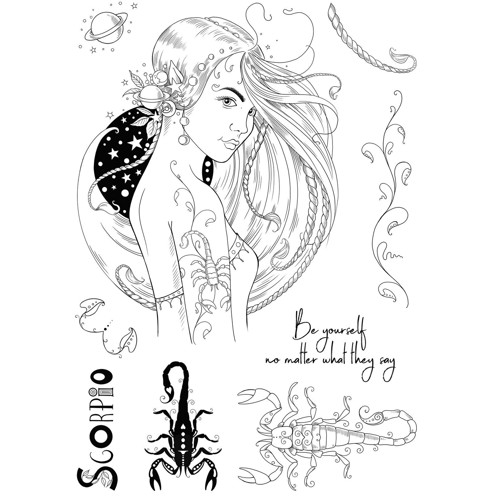 Pink Ink Designs • Astrology Series Clear Stamp Set Scorpio the Debater