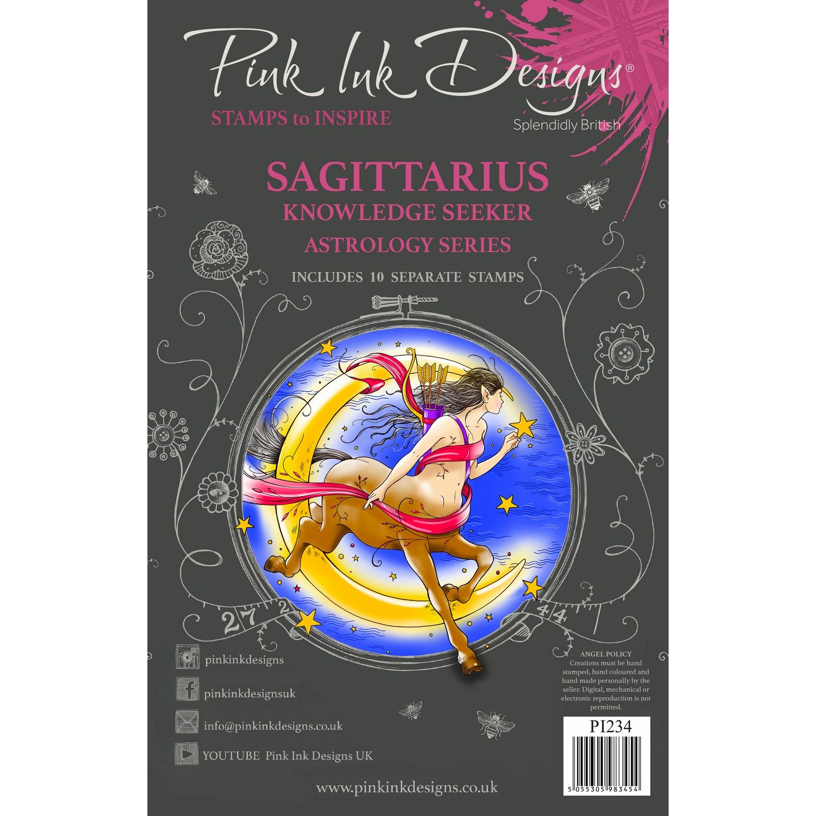 Pink Ink Designs • Astrology Series Clear Stamp Set Sagittarius