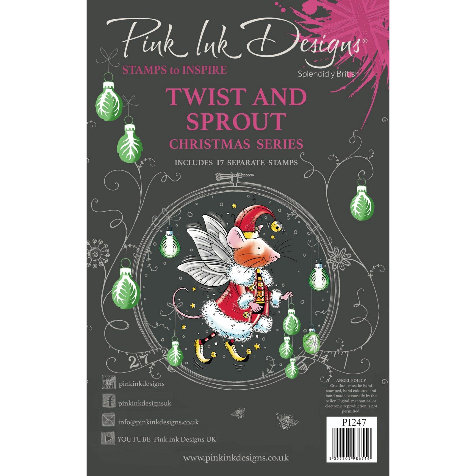 Pink Ink Designs • Christmas Series Clear Stamp Set Twist & Sprout