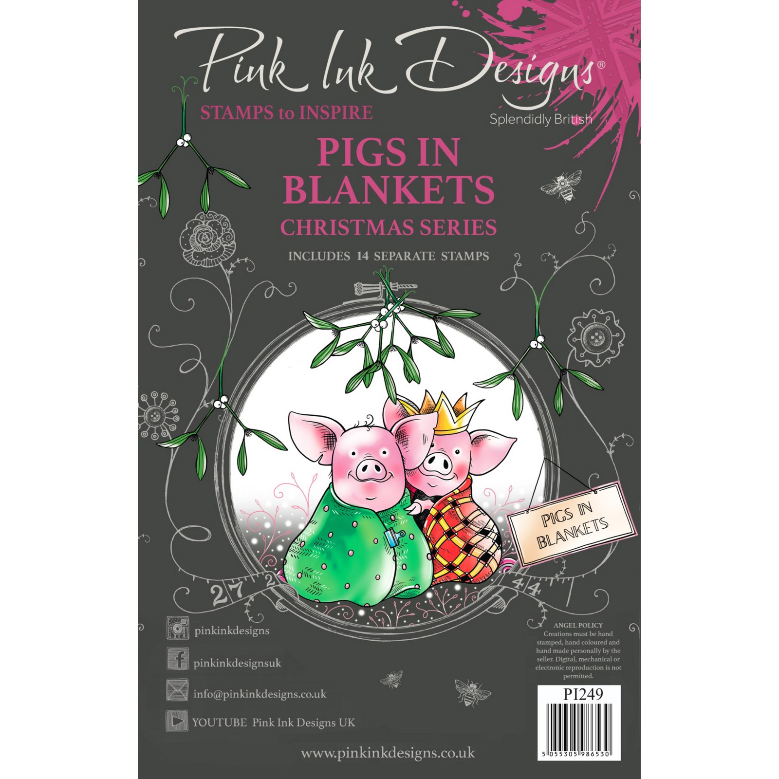 Pink Ink Designs • Christmas Series Clear Stamp Set Pigs in Blankets