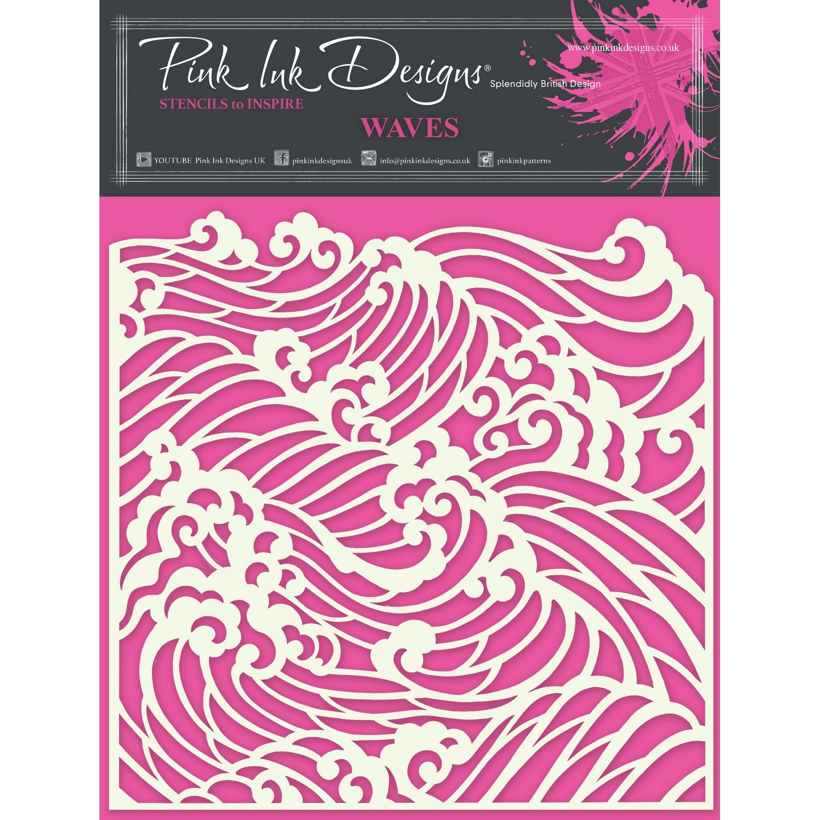 Pink Ink Designs • Stencil Waves