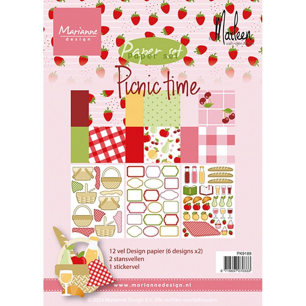 Marianne Design • Paper set Picnic Time By Marleen