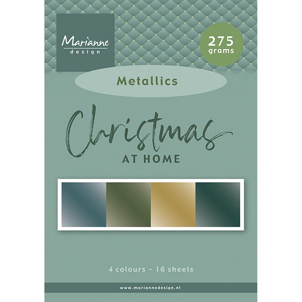 Marianne Design • Paper Pad Christmas at Home - Metallics